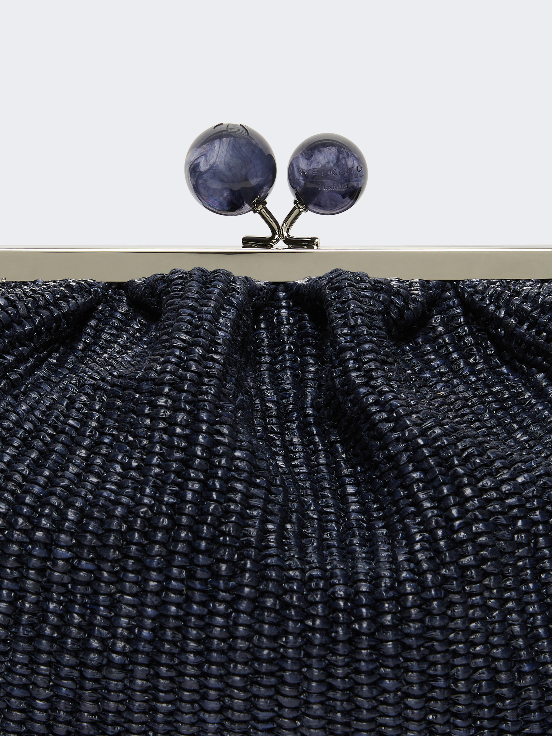 Medium raffia-effect Pasticcino bag - ULTRAMARINE - Weekend Max Mara - 5