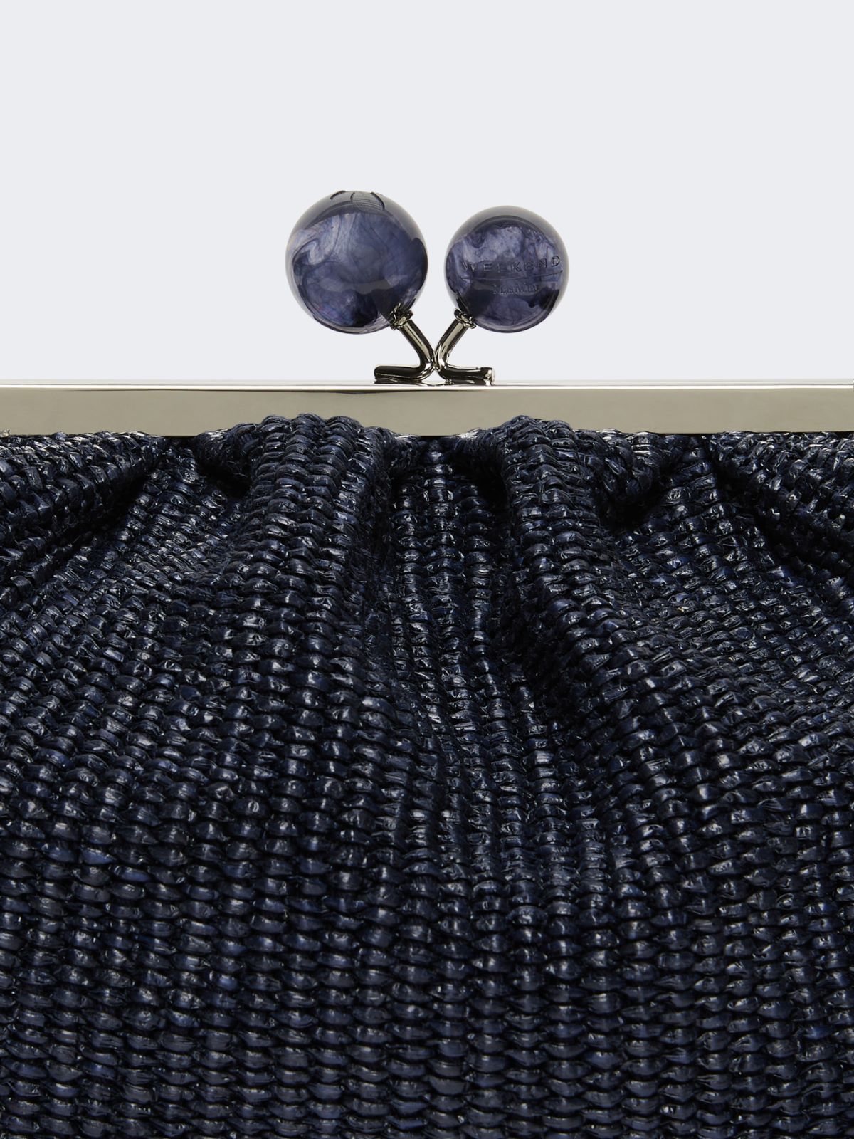 Medium raffia-effect Pasticcino bag - ULTRAMARINE - Weekend - 5