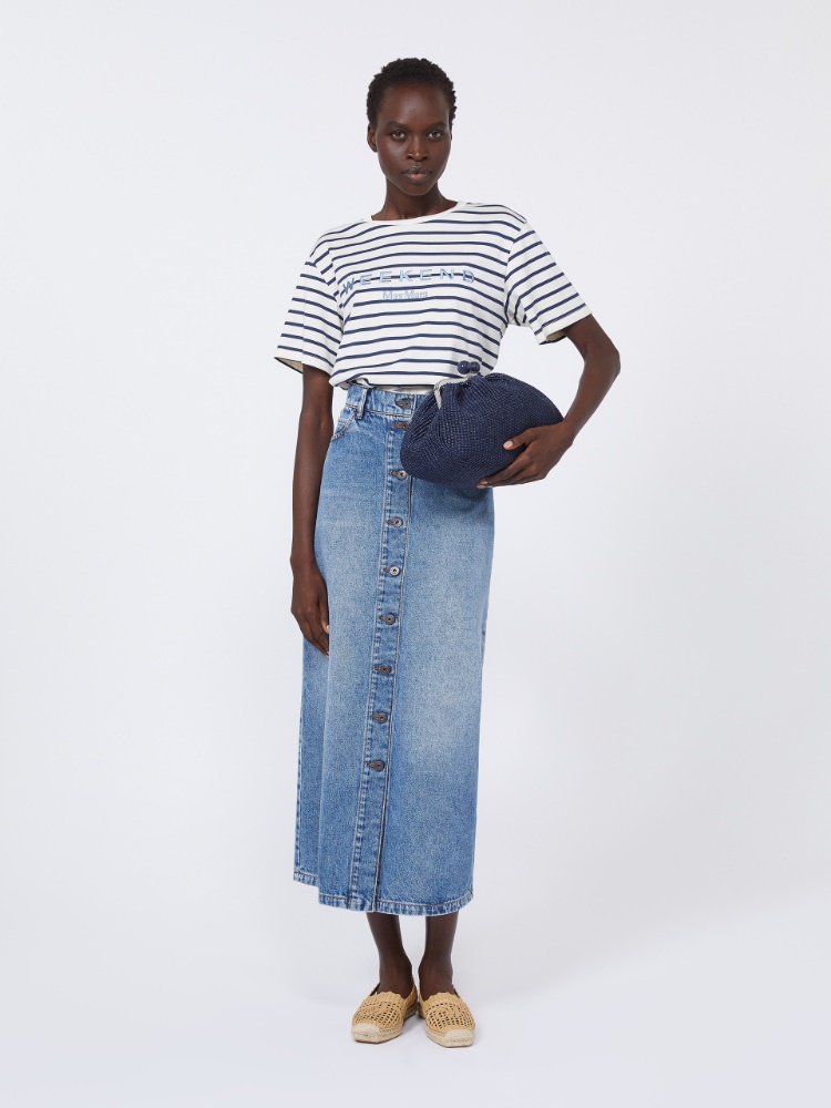 Medium raffia-effect Pasticcino bag - ULTRAMARINE - Weekend - 2