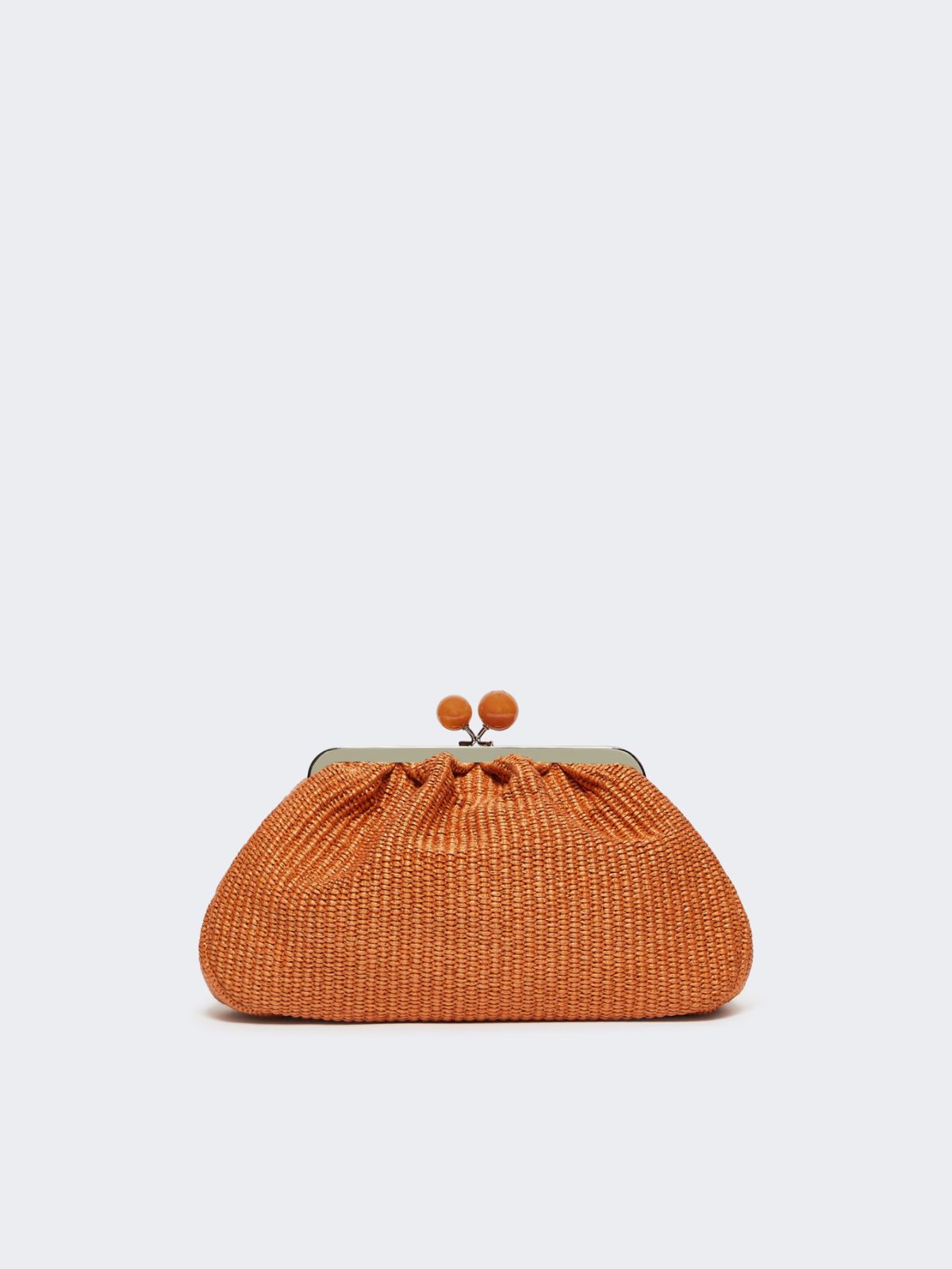 Medium raffia-effect Pasticcino bag - SALMON - Weekend - 3