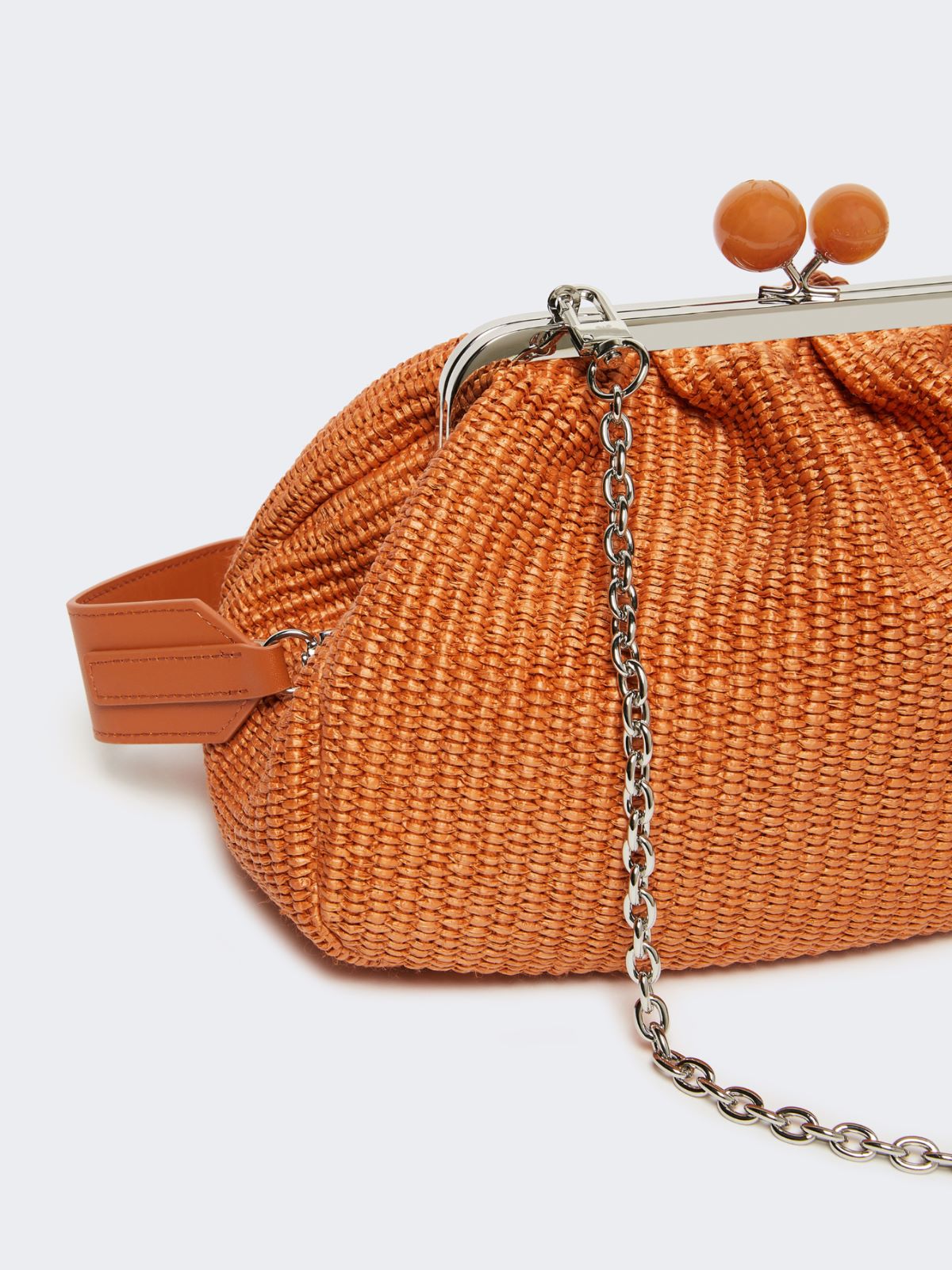 Medium raffia-effect Pasticcino bag - SALMON - Weekend - 4