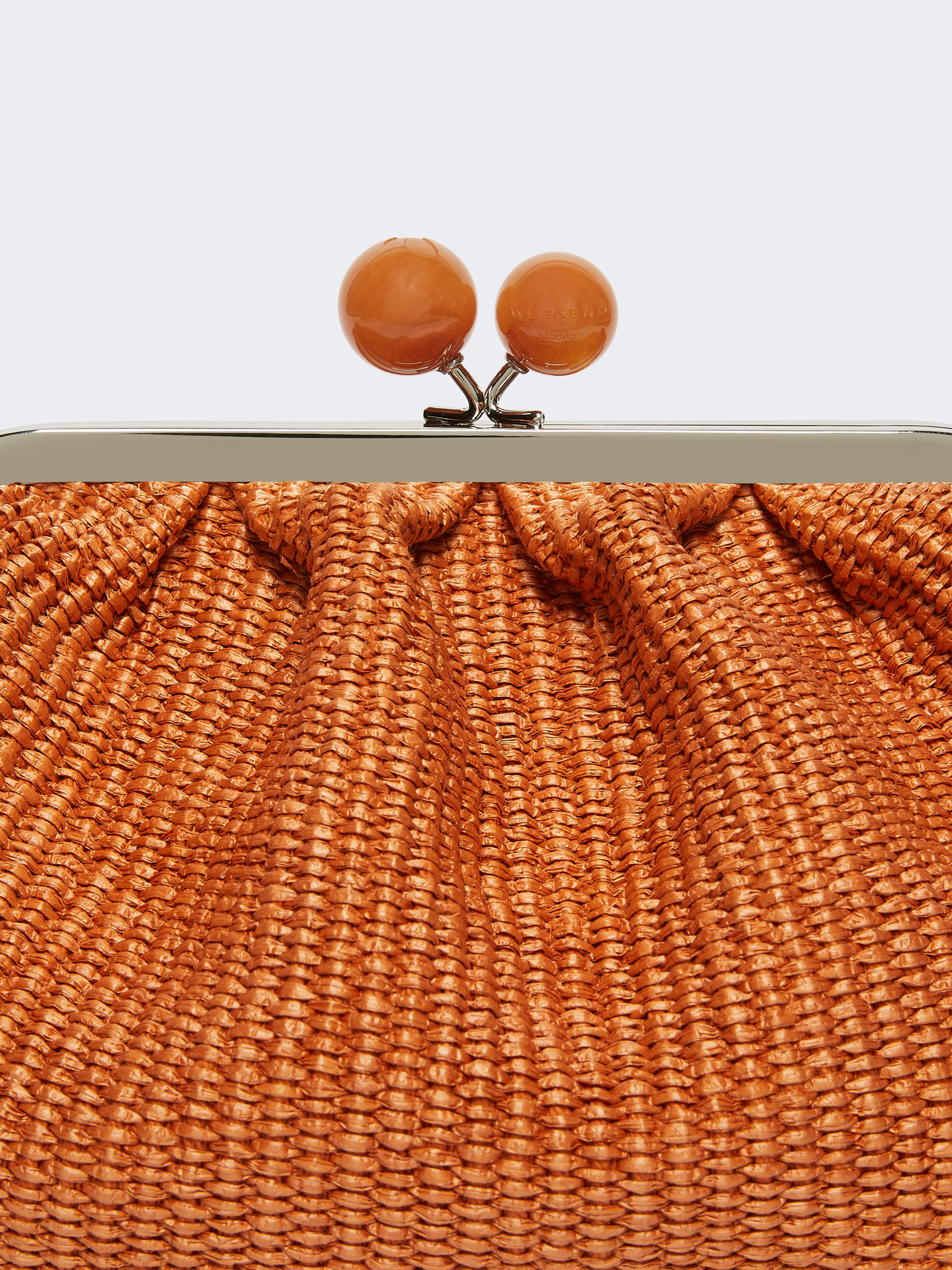 Medium raffia-effect Pasticcino bag - SALMON - Weekend Max Mara - 5