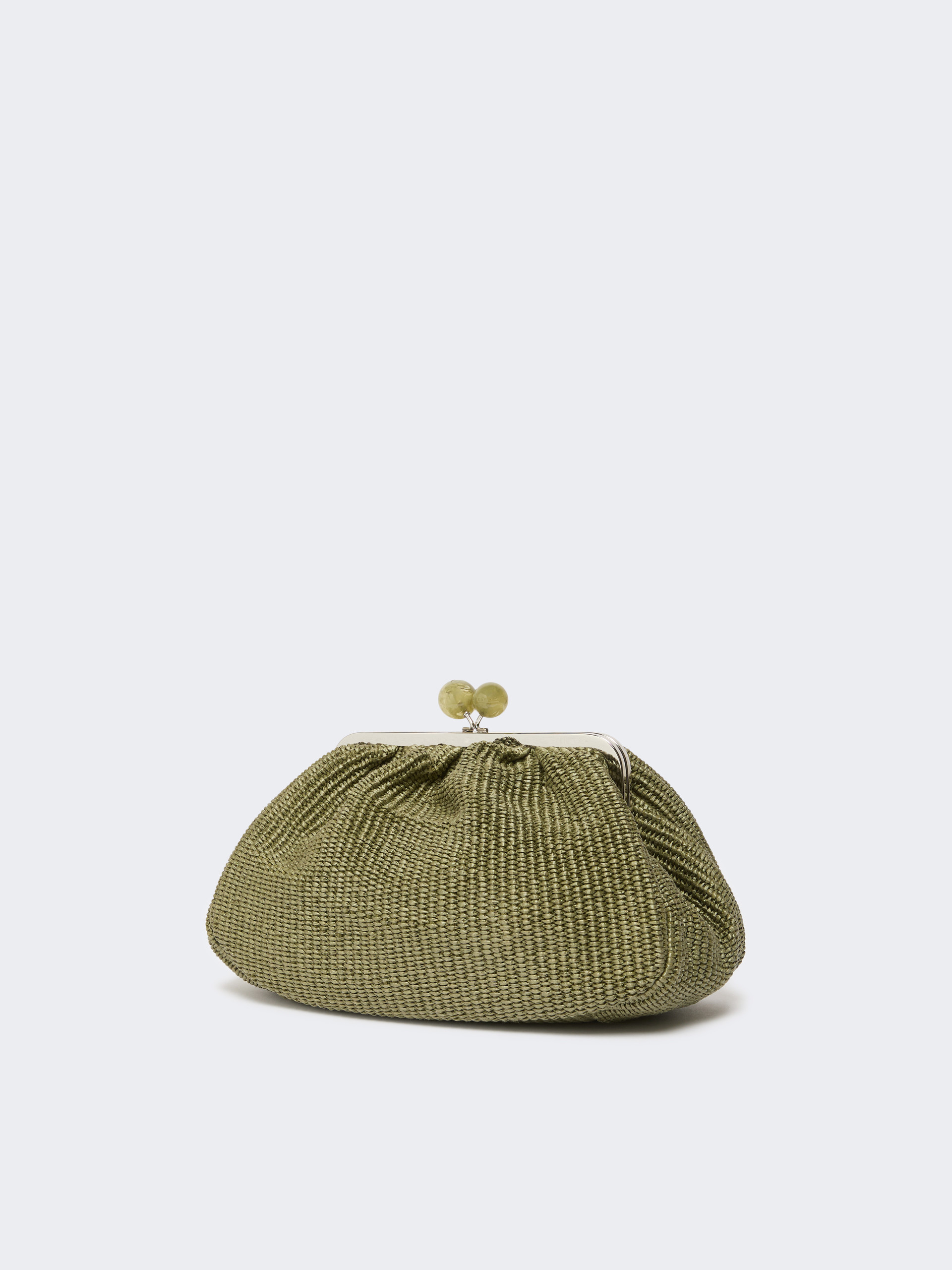 Medium raffia-effect Pasticcino bag - SAGE GREEN - Weekend Max Mara - 2