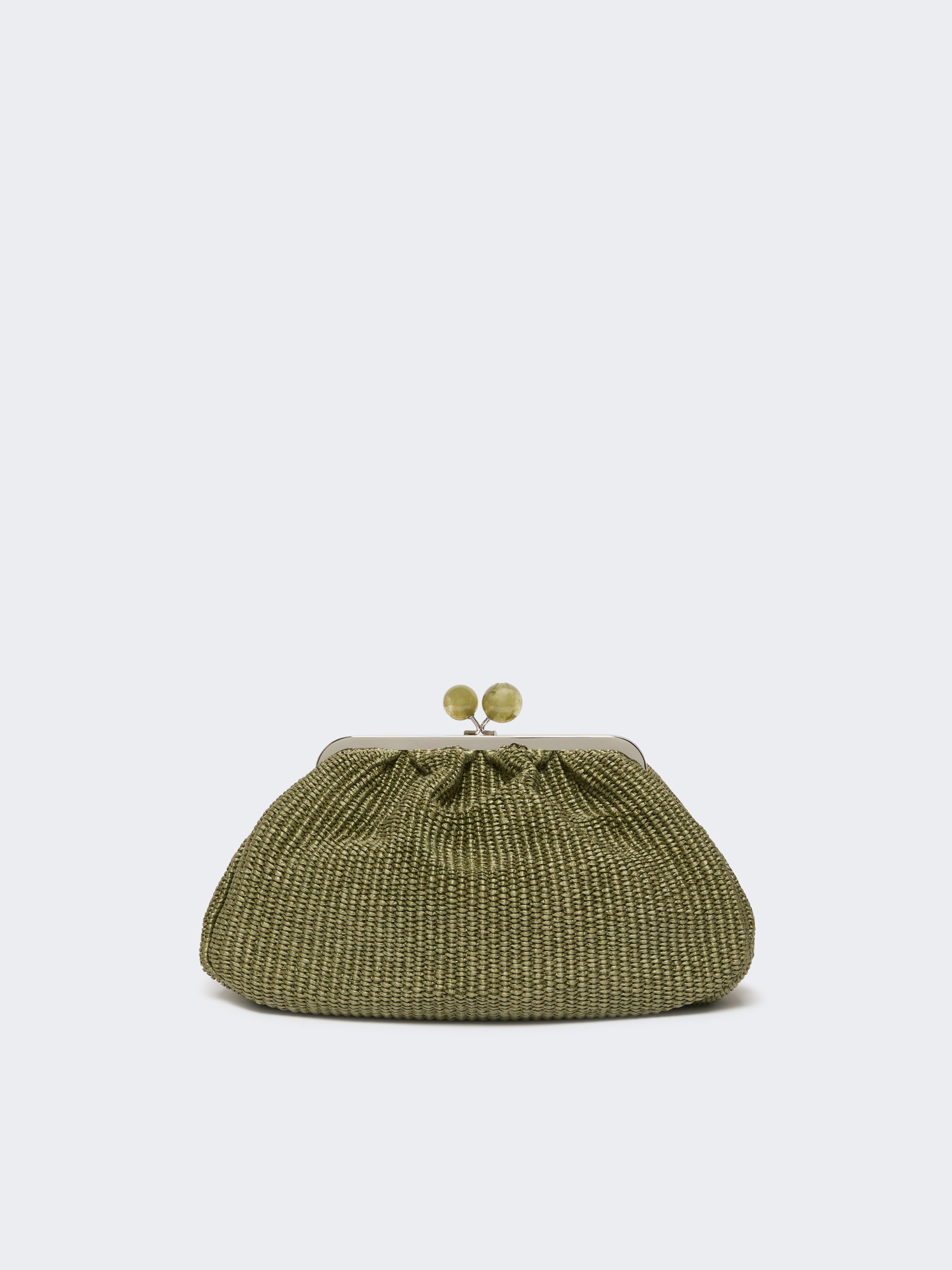 Medium raffia-effect Pasticcino bag - SAGE GREEN - Weekend Max Mara - 3
