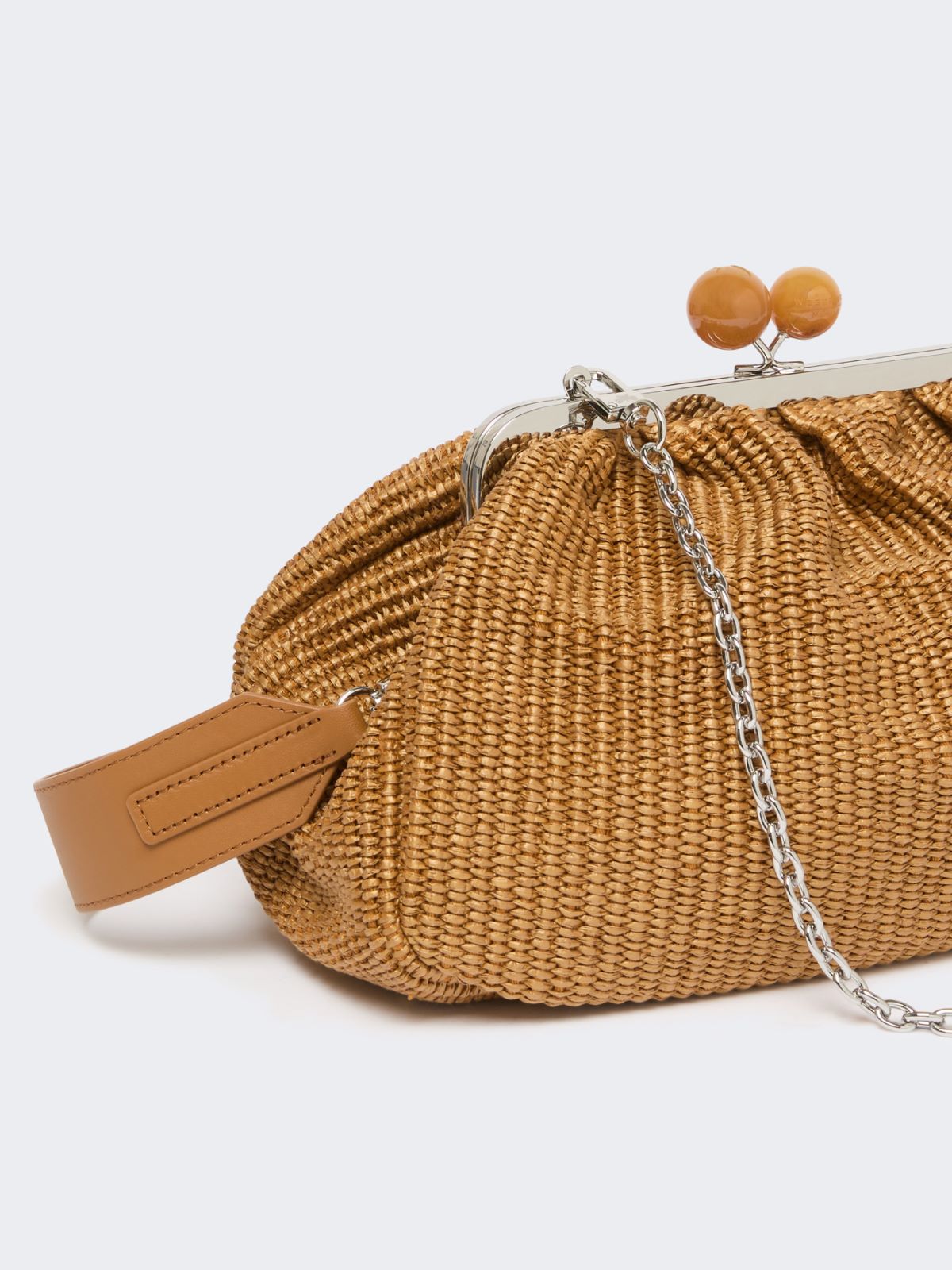 Medium raffia-effect Pasticcino bag - TANGERINE - Weekend - 4