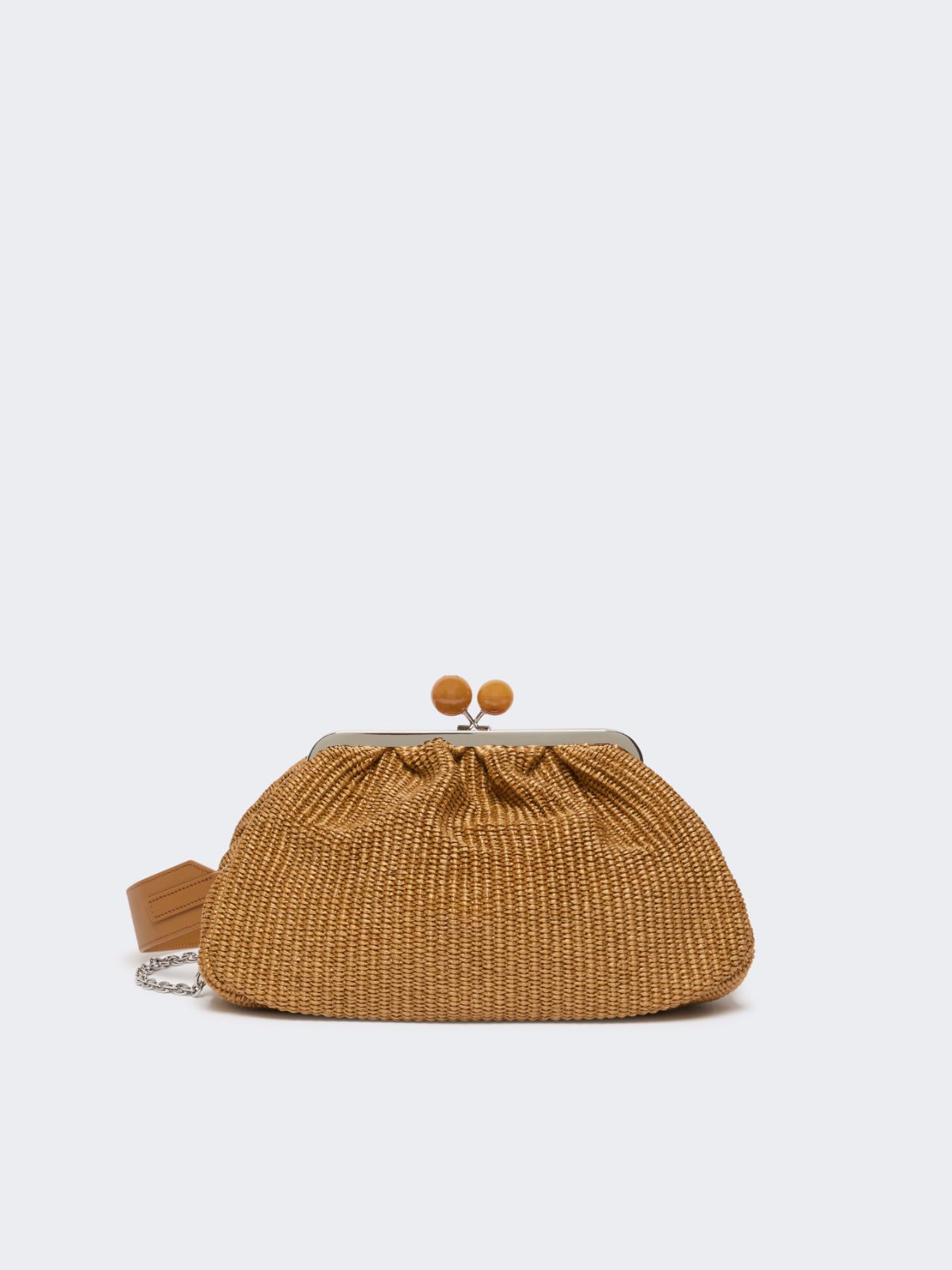 Medium raffia-effect Pasticcino bag - TANGERINE - Weekend