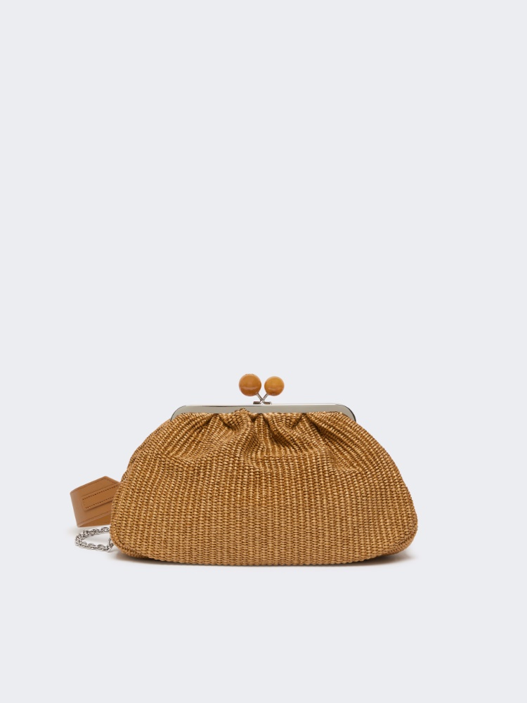 Medium raffia-effect Pasticcino bag - TANGERINE - Weekend - 2