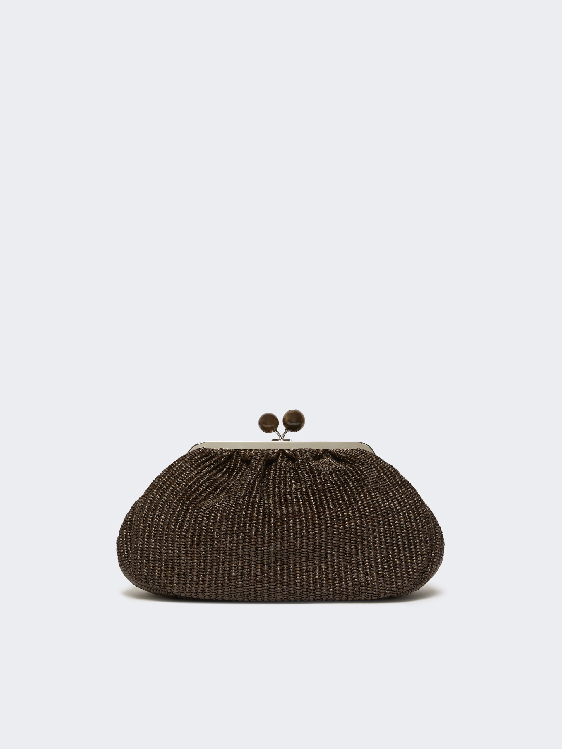 Medium raffia-effect Pasticcino bag - DARK BROWN - Weekend Max Mara - 3
