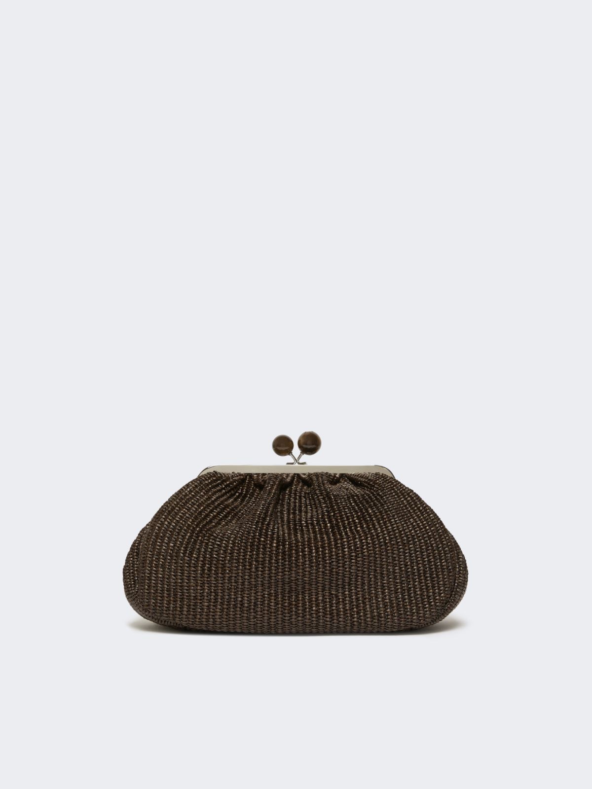 Medium raffia-effect Pasticcino bag - DARK BROWN - Weekend - 3