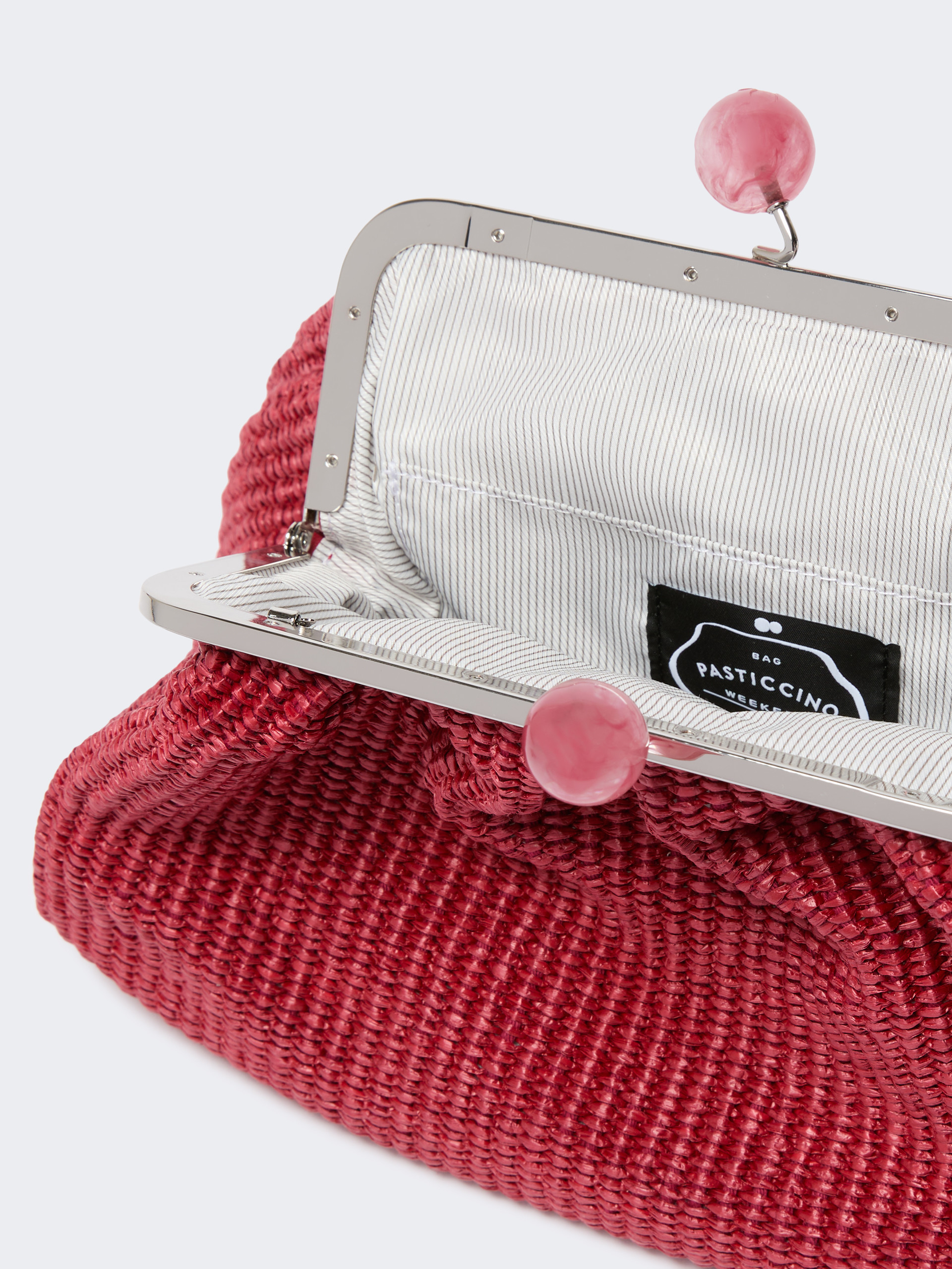 Medium raffia-effect Pasticcino bag - ANTIQUE ROSE - Weekend Max Mara - 6
