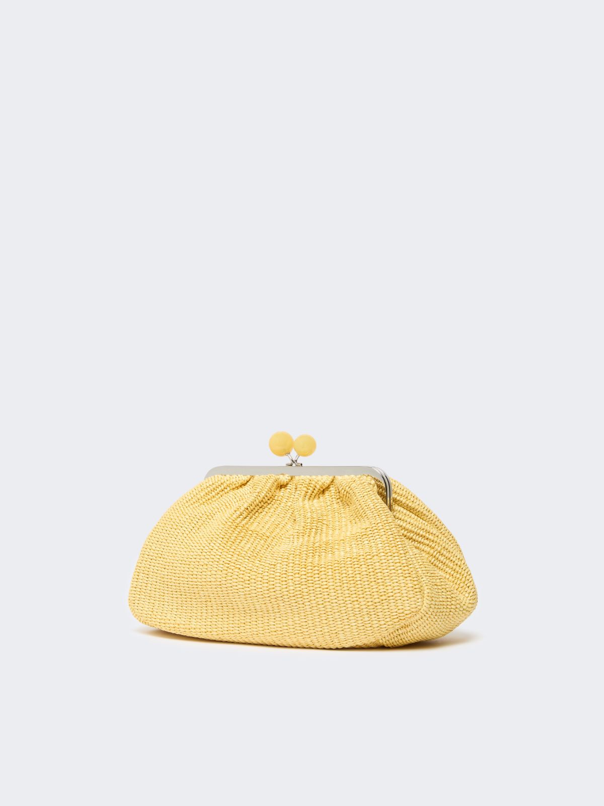 Medium raffia-effect Pasticcino bag - YELLOW - Weekend - 2