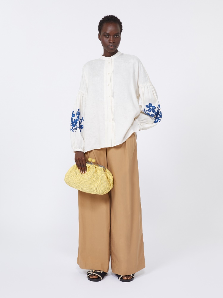 Medium raffia-effect Pasticcino bag - YELLOW - Weekend - 9