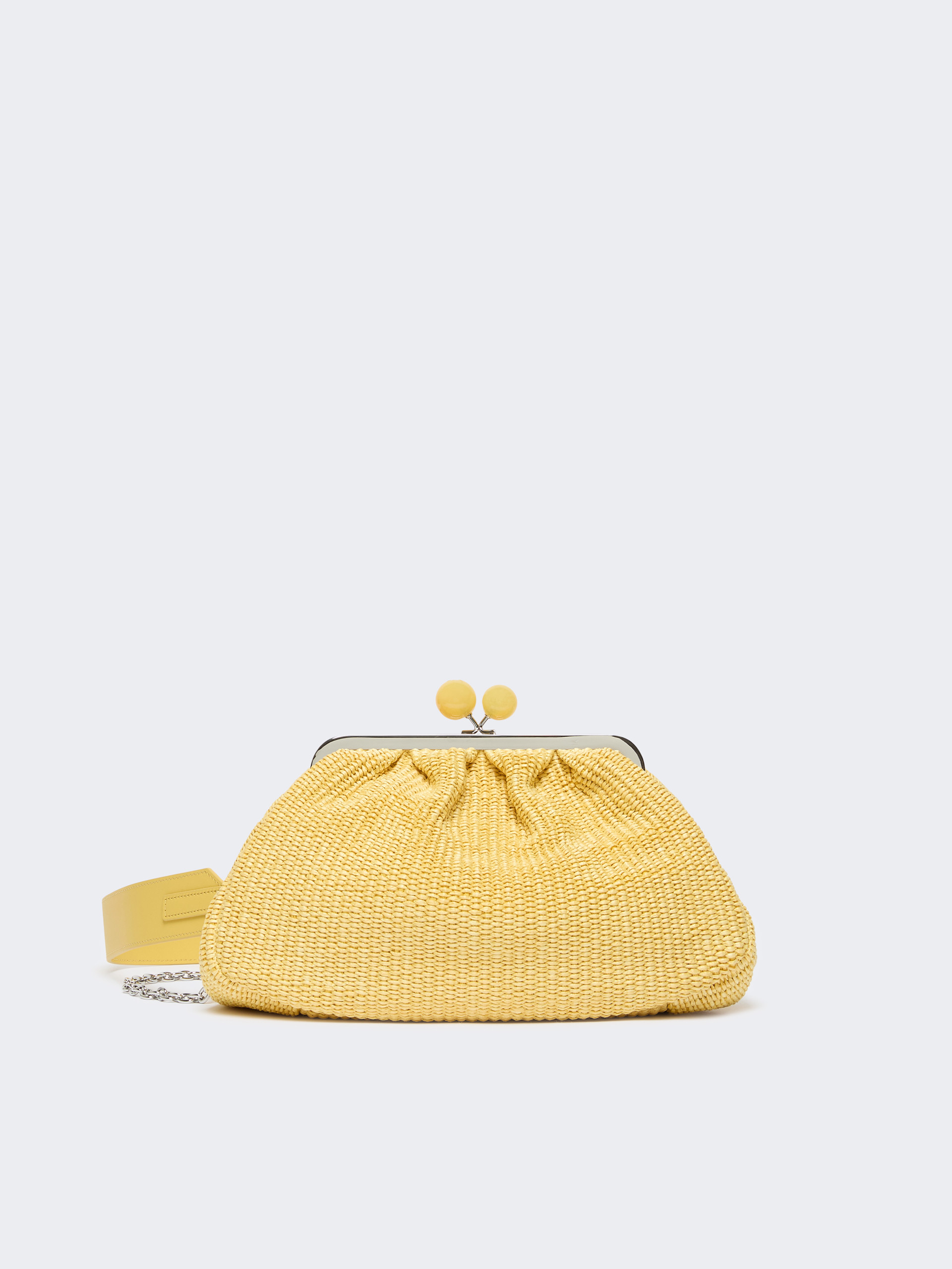 Medium raffia-effect Pasticcino bag - YELLOW - Weekend Max Mara