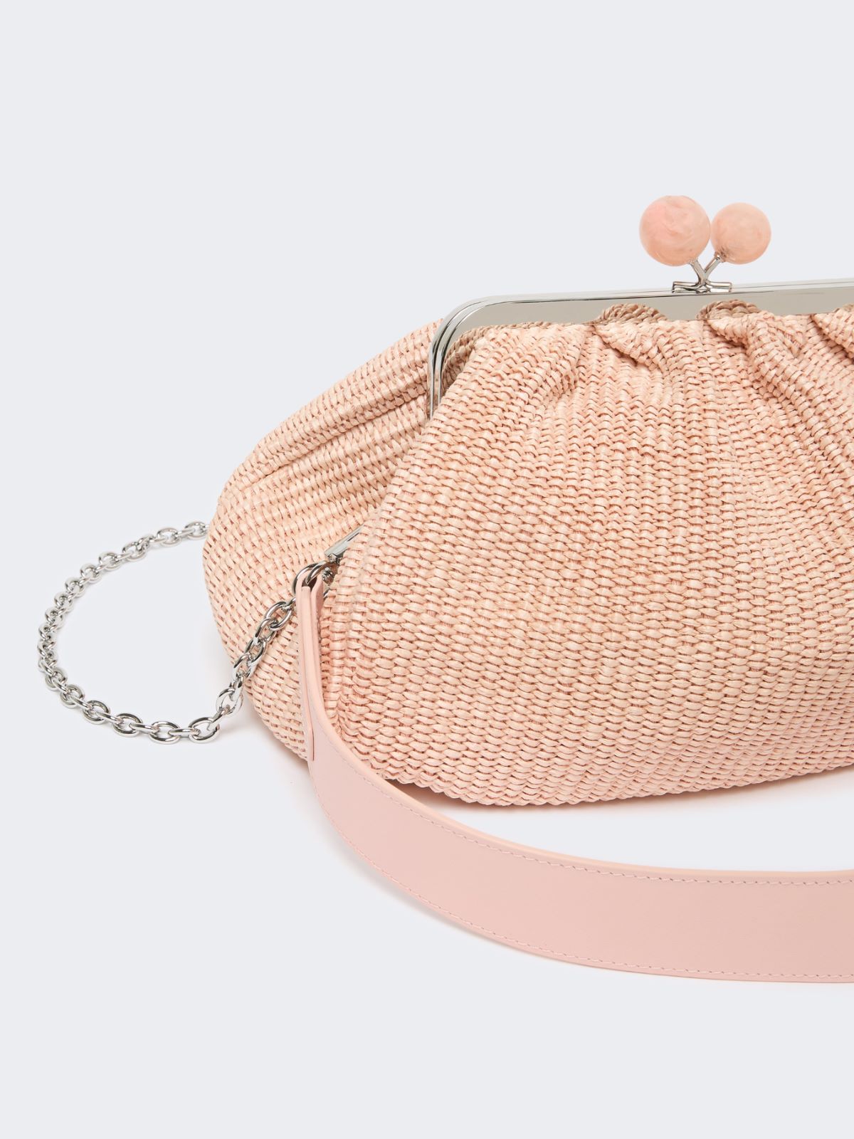 Medium raffia-effect Pasticcino bag - ANTIQUE ROSE - Weekend - 4