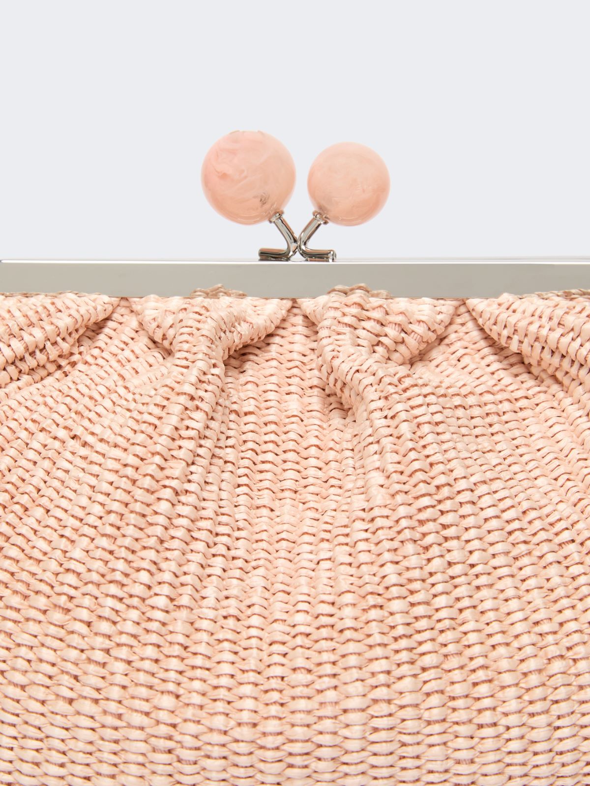 Medium raffia-effect Pasticcino bag - ANTIQUE ROSE - Weekend - 5