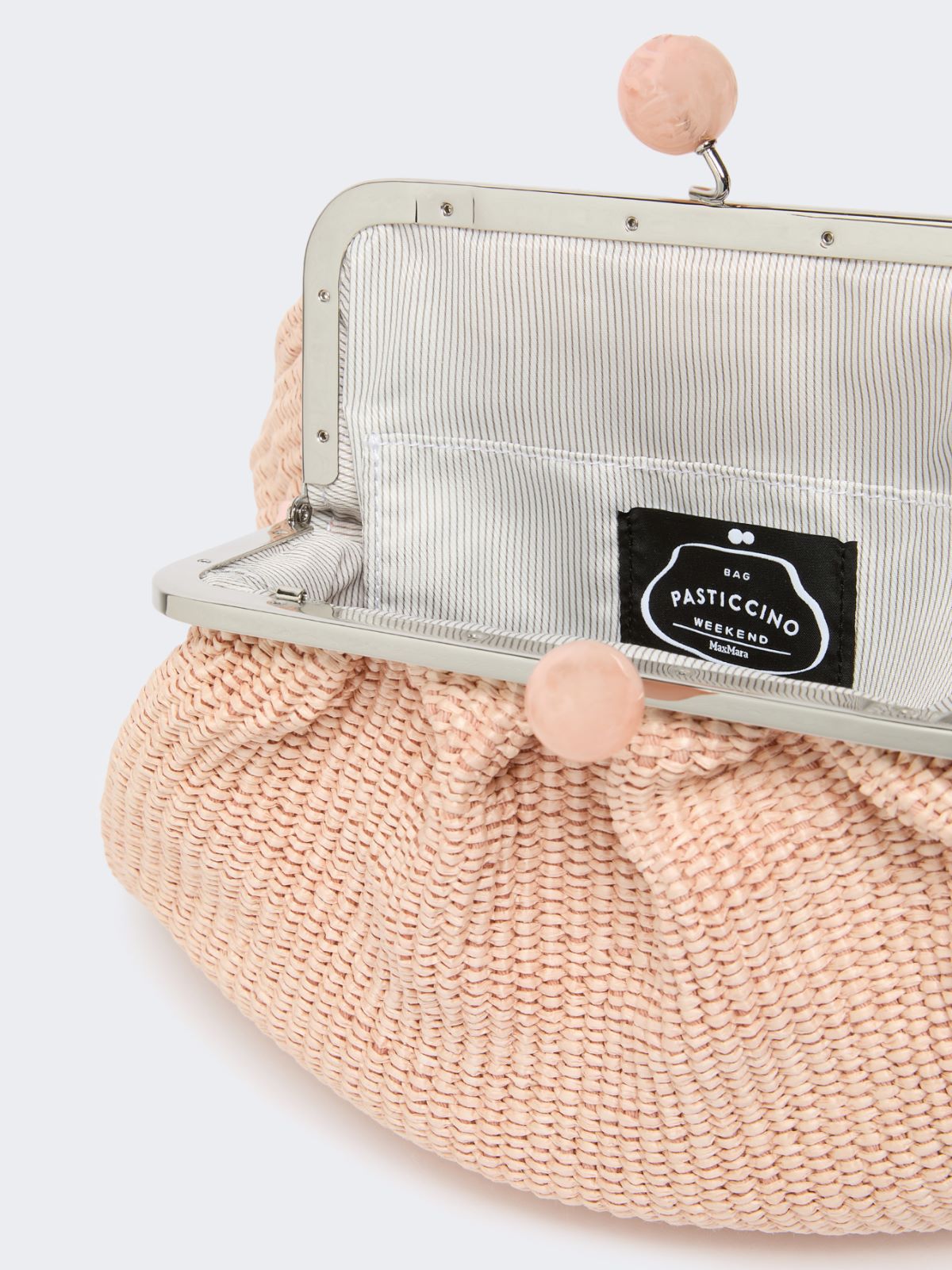 Medium raffia-effect Pasticcino bag - ANTIQUE ROSE - Weekend - 6