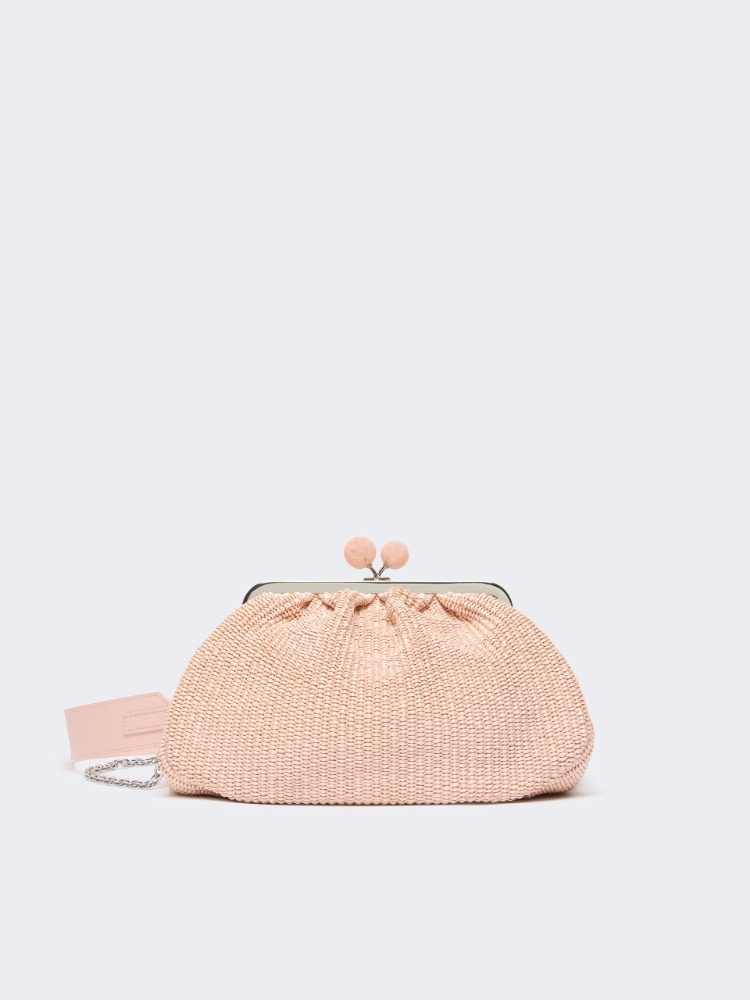 Medium raffia-effect Pasticcino bag - ANTIQUE ROSE - Weekend