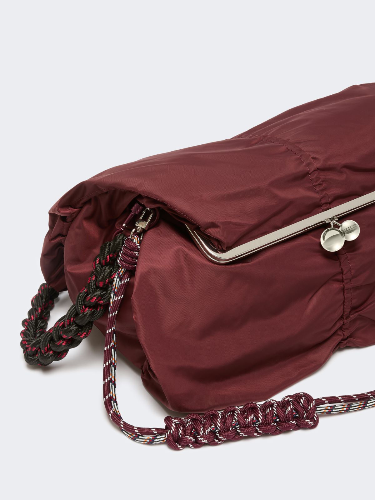 Extra-large technical gabardine Pasticcino Bag - BORDEAUX - Weekend - 4