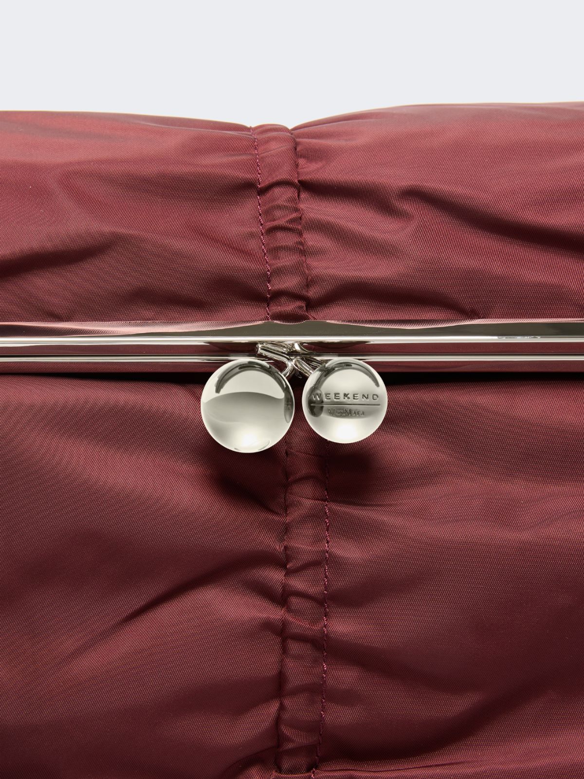 Extra-large technical gabardine Pasticcino Bag - BORDEAUX - Weekend - 5