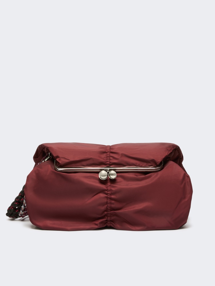 Extra-large technical gabardine Pasticcino Bag - BORDEAUX - Weekend - 2
