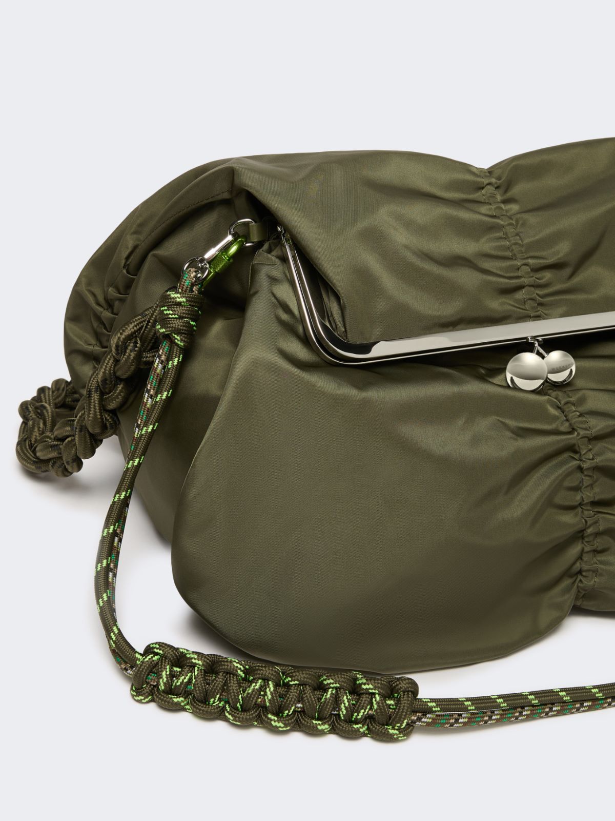 Extra-large technical gabardine Pasticcino Bag - SAGE GREEN - Weekend - 4