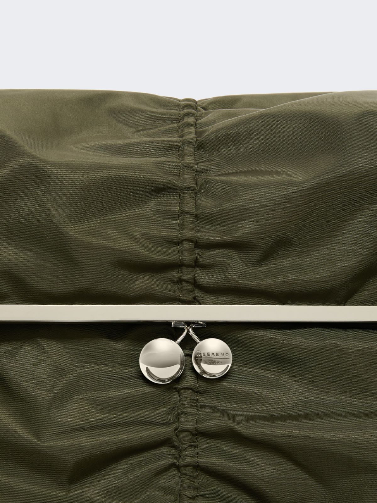 Extra-large technical gabardine Pasticcino Bag - SAGE GREEN - Weekend - 5