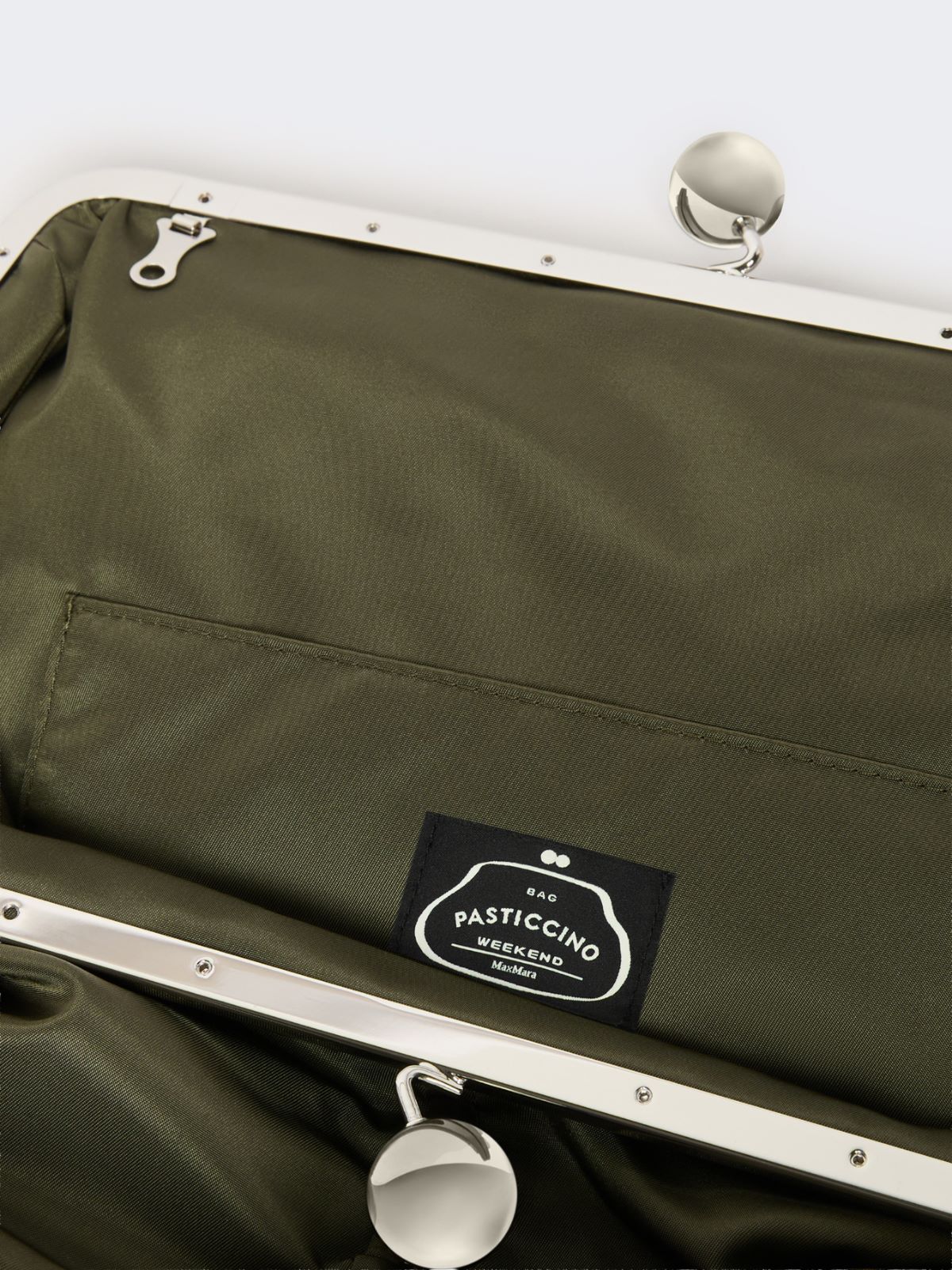 Extra-large technical gabardine Pasticcino Bag - SAGE GREEN - Weekend - 6