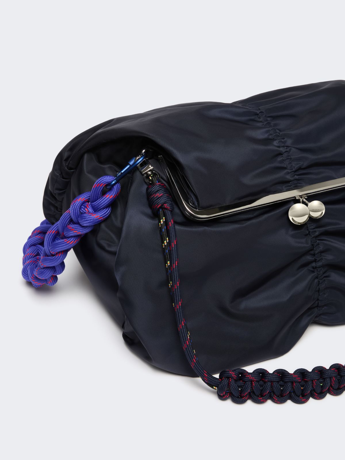 Extra-large technical gabardine Pasticcino Bag - ULTRAMARINE - Weekend - 4