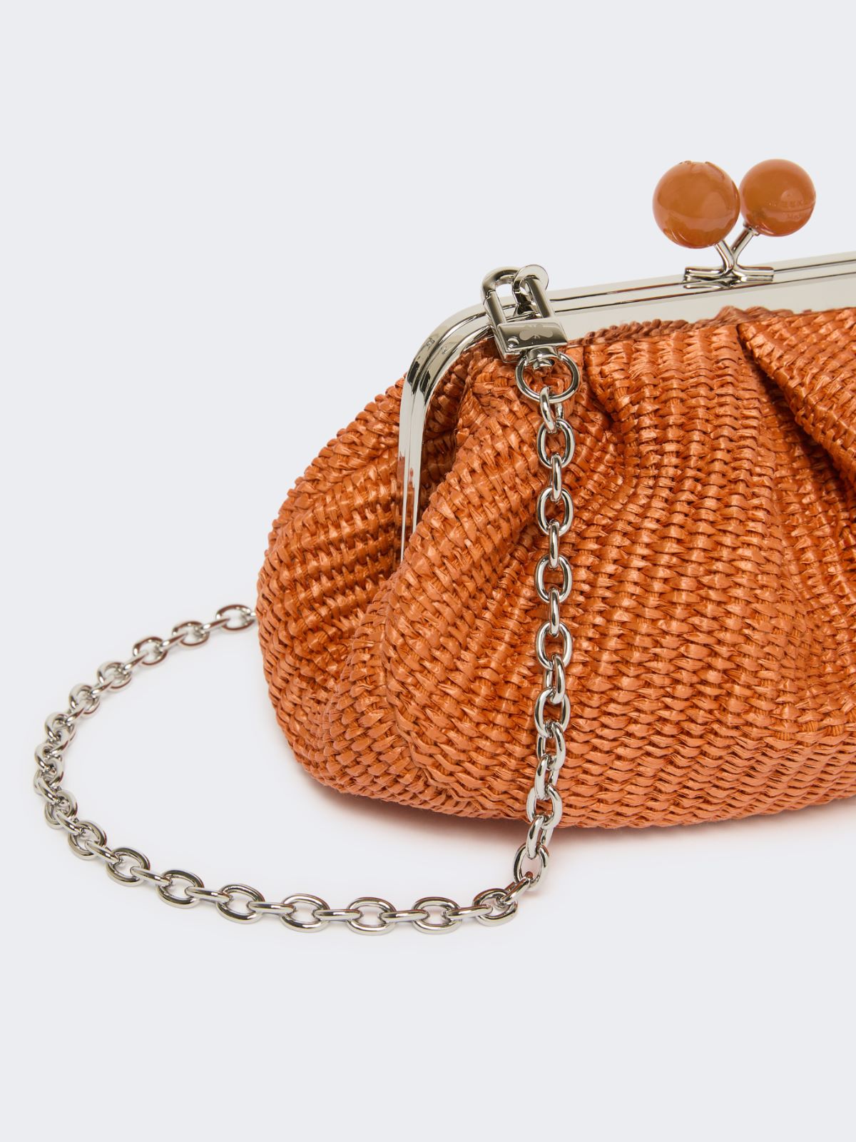 Small raffia-effect Pasticcino Bag - SALMON - Weekend - 4