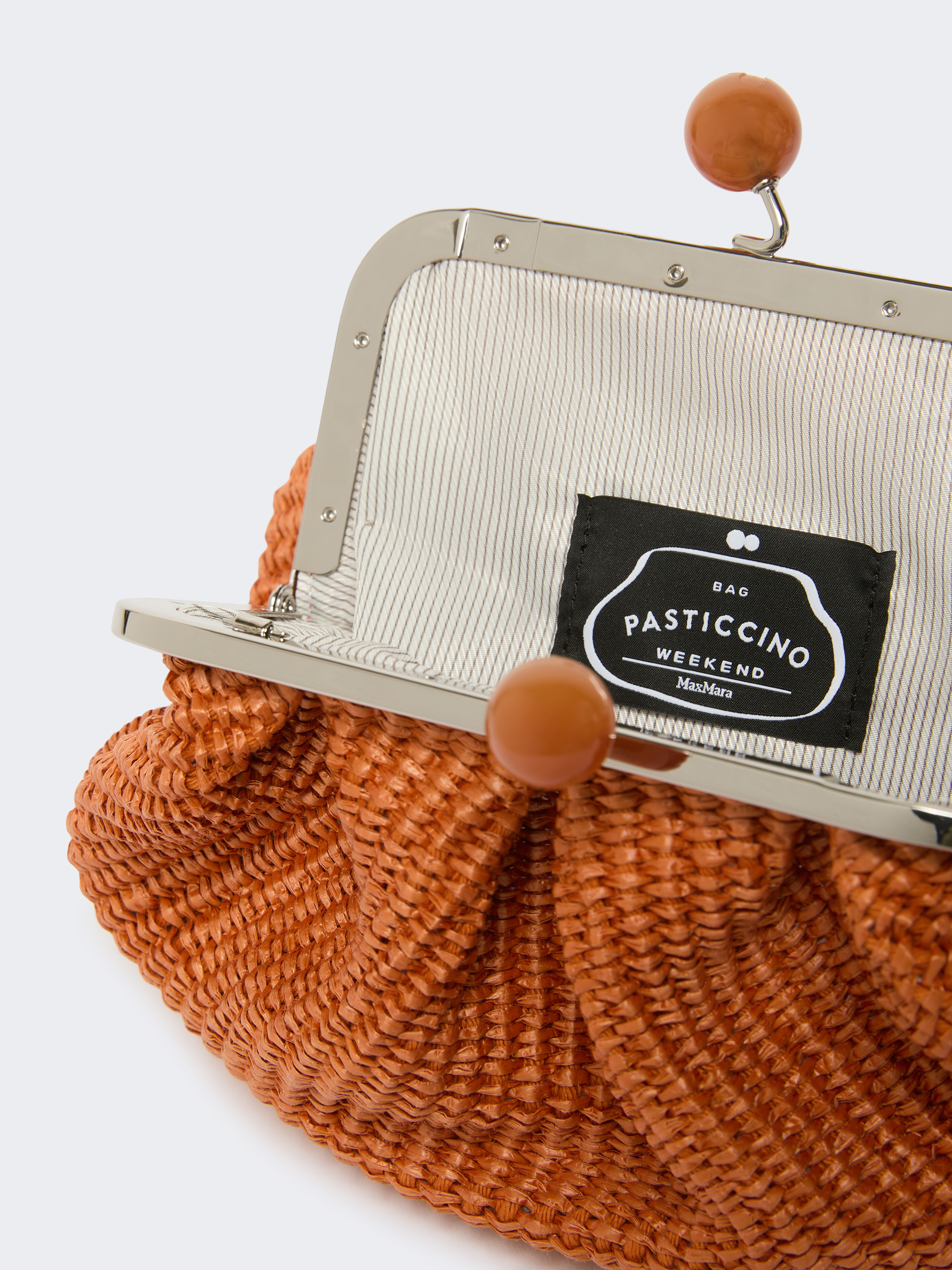 Small raffia-effect Pasticcino Bag - SALMON - Weekend Max Mara - 6