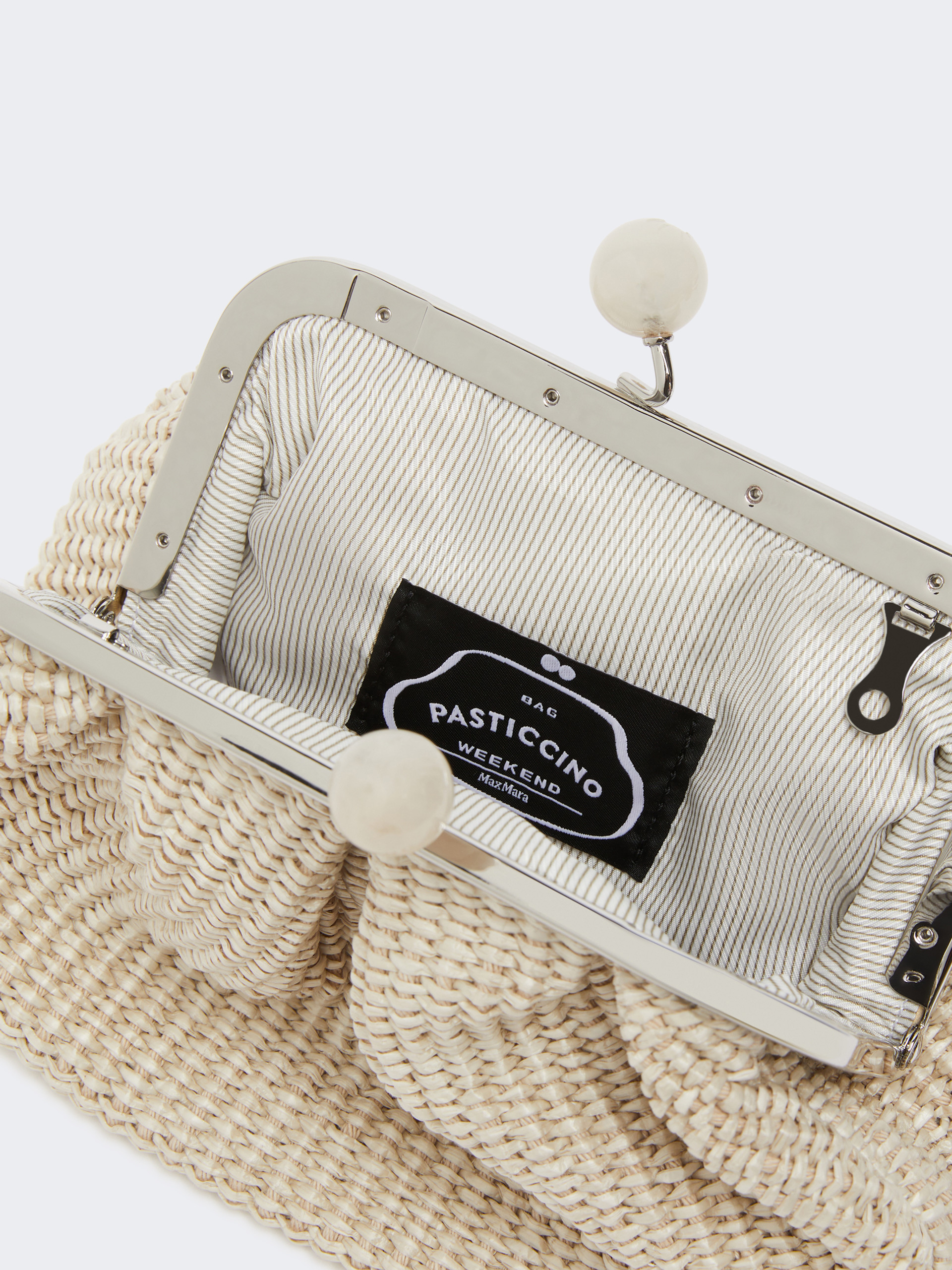 Small raffia-effect Pasticcino Bag - TURTLEDOVE - Weekend Max Mara - 6
