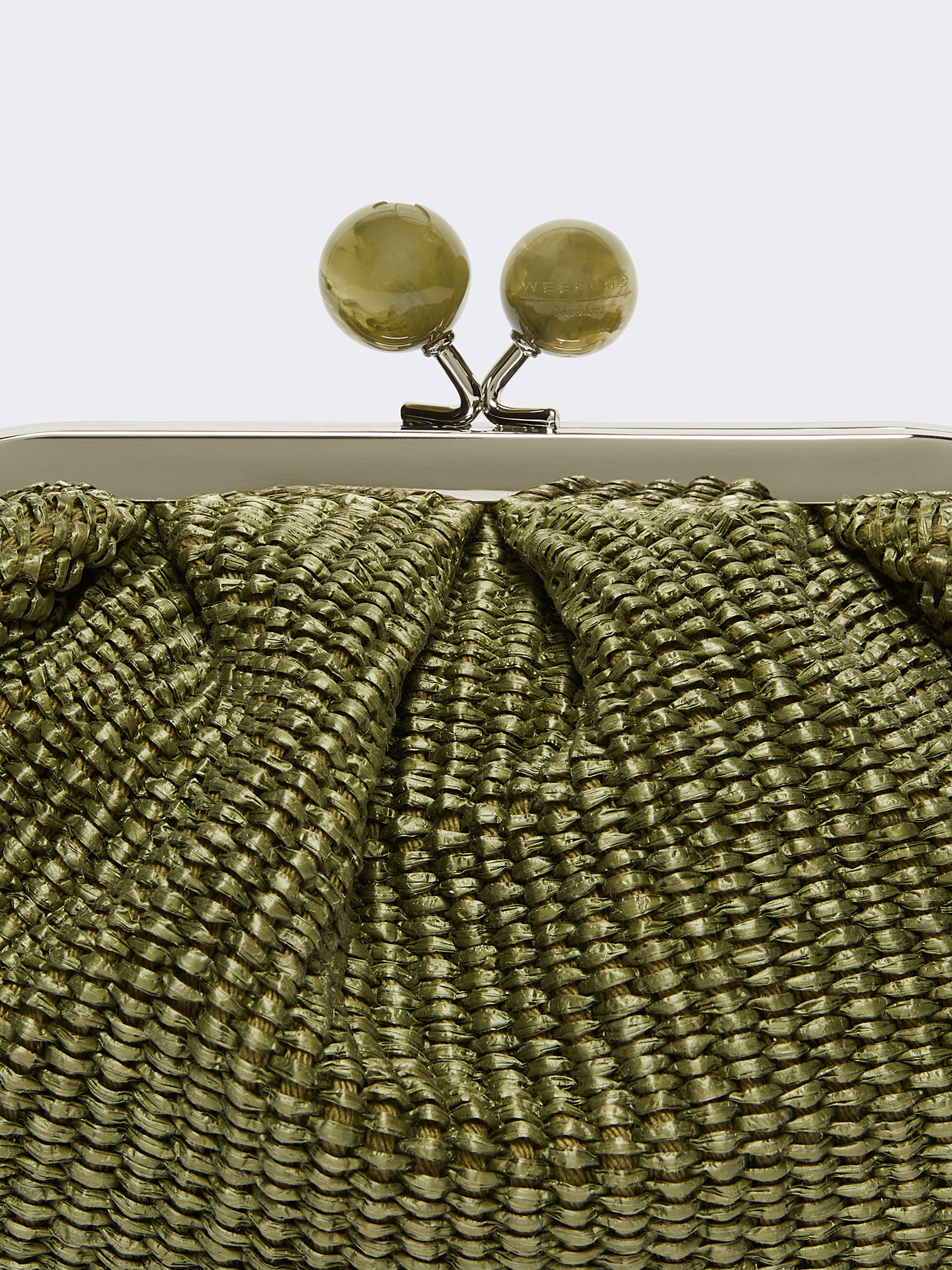 Small raffia-effect Pasticcino Bag - SAGE GREEN - Weekend Max Mara - 5