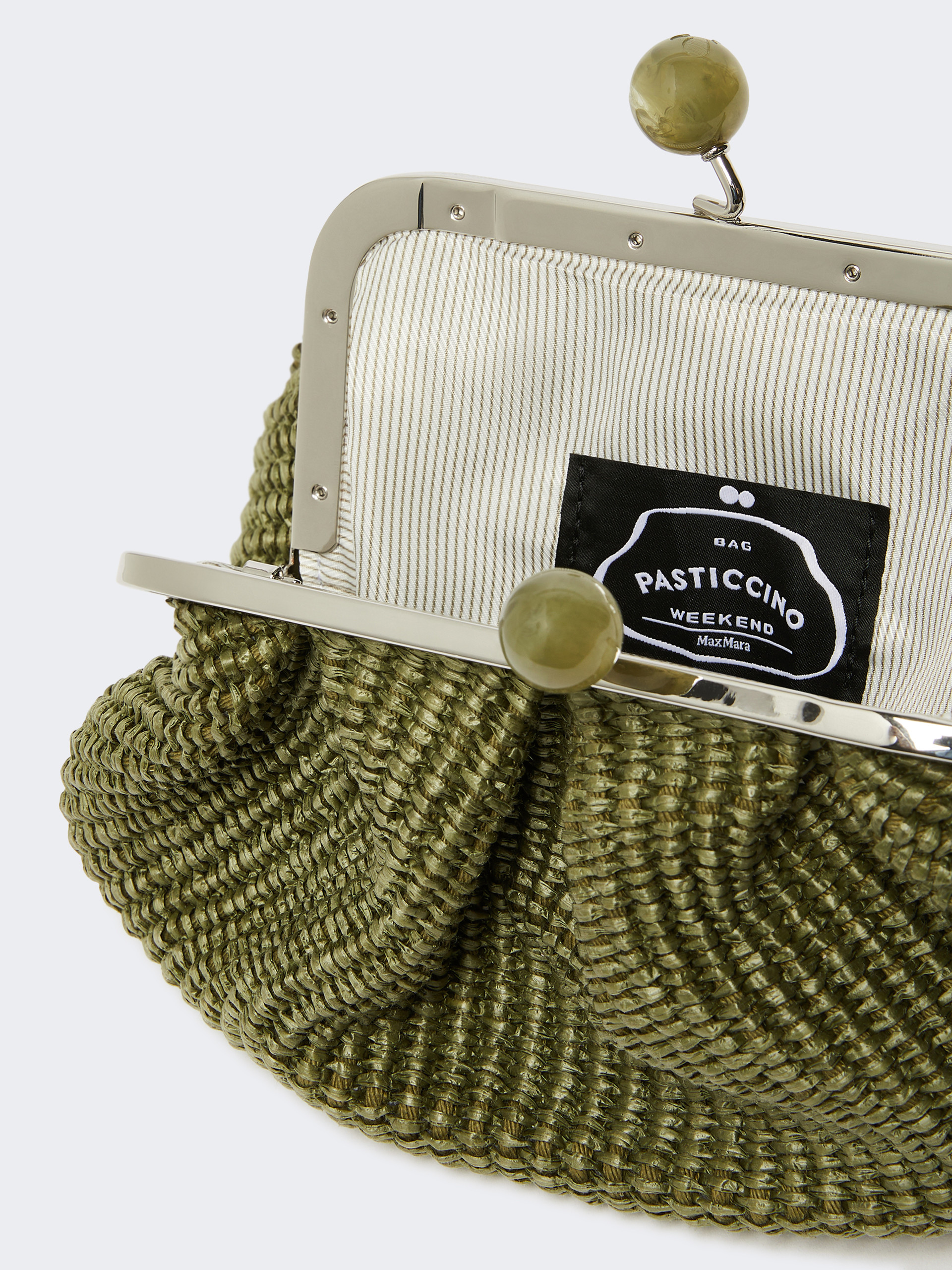 Small raffia-effect Pasticcino Bag - SAGE GREEN - Weekend Max Mara - 6