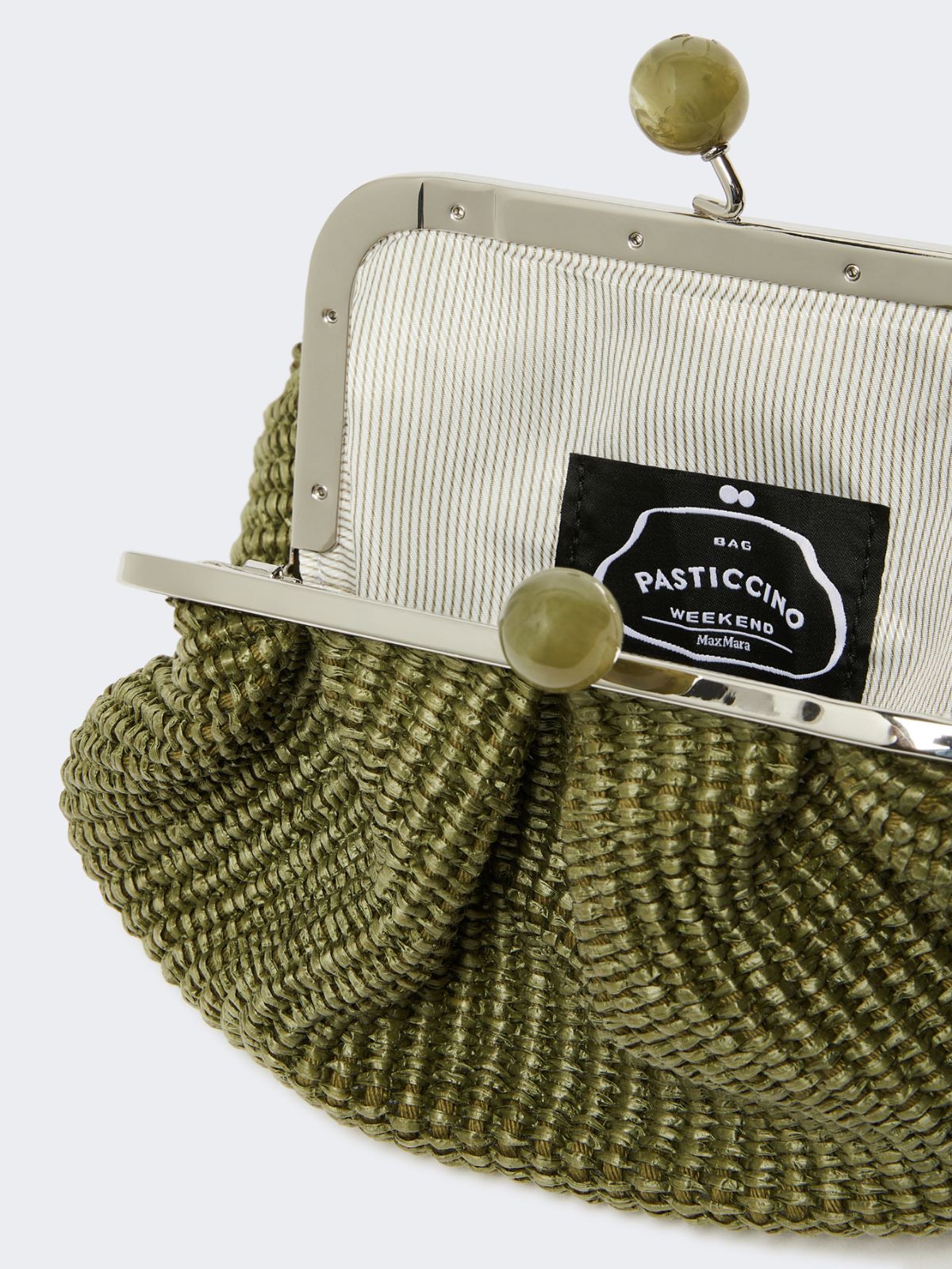 Small raffia-effect Pasticcino Bag - SAGE GREEN - Weekend - 6