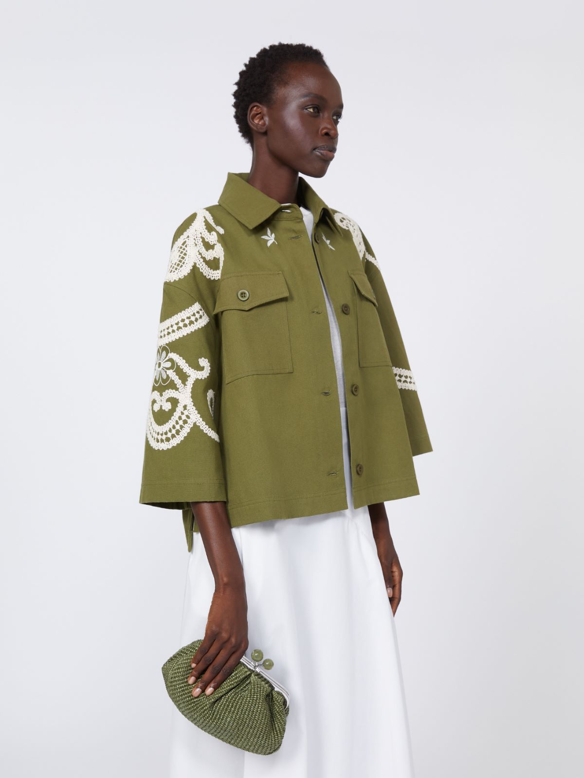 Small raffia-effect Pasticcino Bag - SAGE GREEN - Weekend - 8