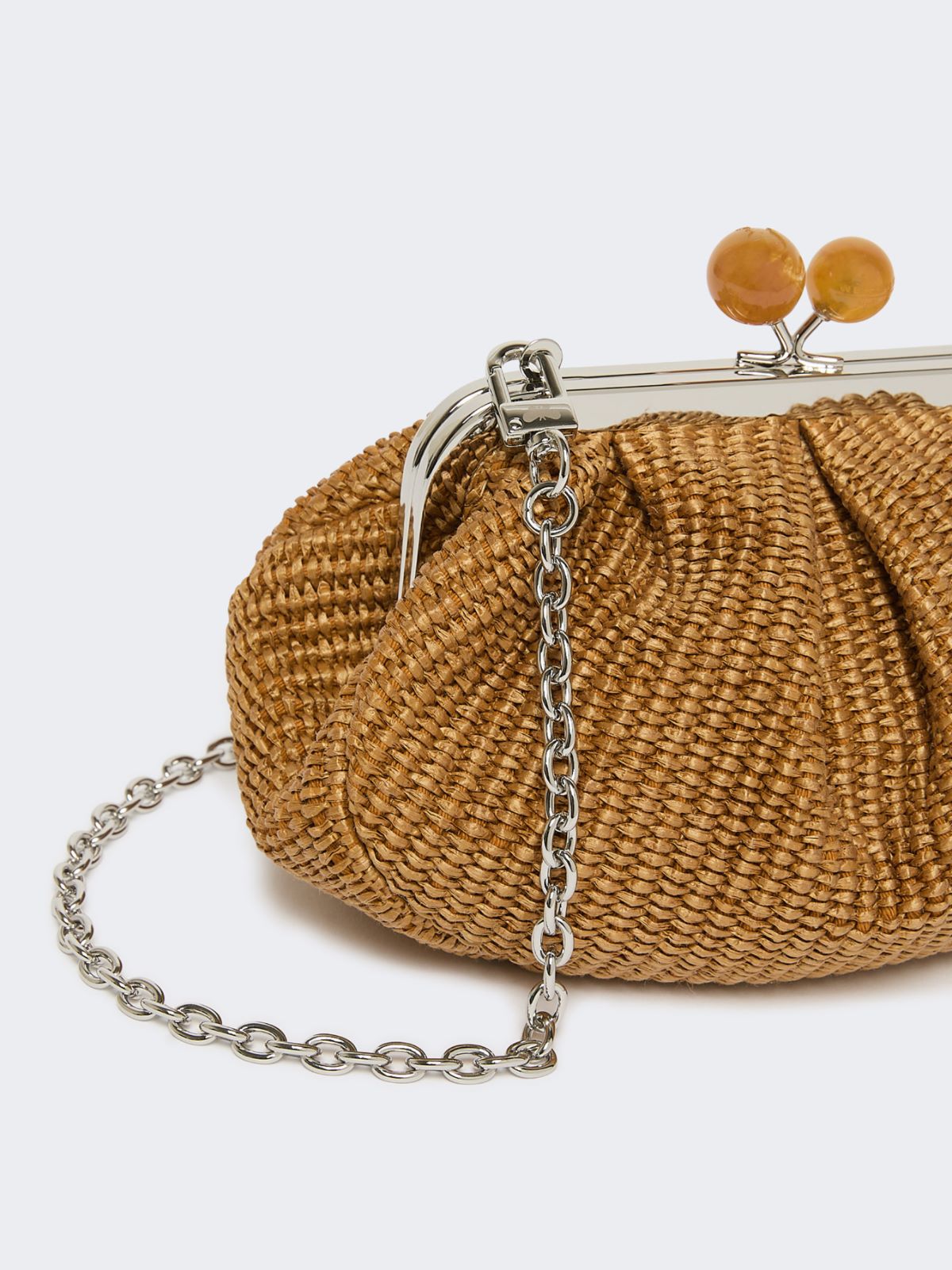 Small raffia-effect Pasticcino Bag - TANGERINE - Weekend - 4