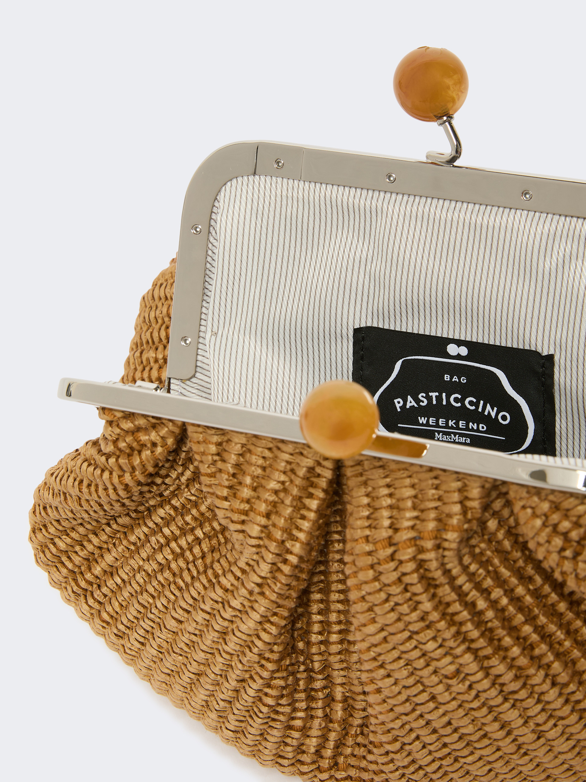 Small raffia-effect Pasticcino Bag - TANGERINE - Weekend Max Mara - 6