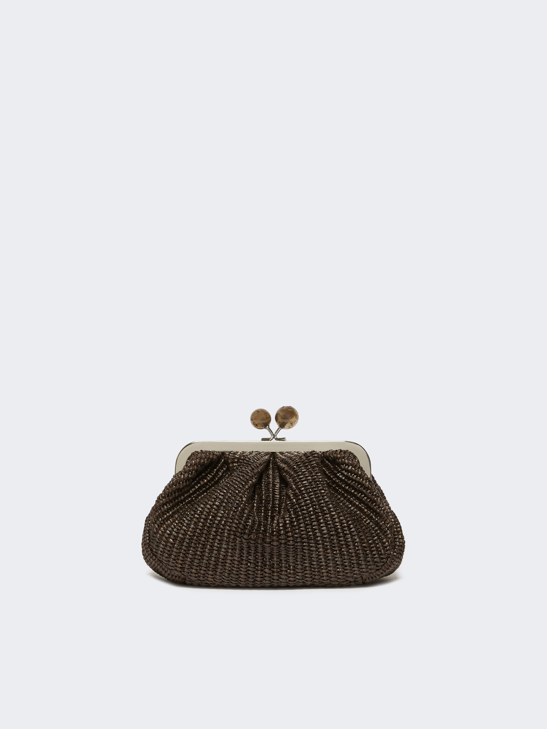 Small raffia-effect Pasticcino Bag - DARK BROWN - Weekend Max Mara - 3