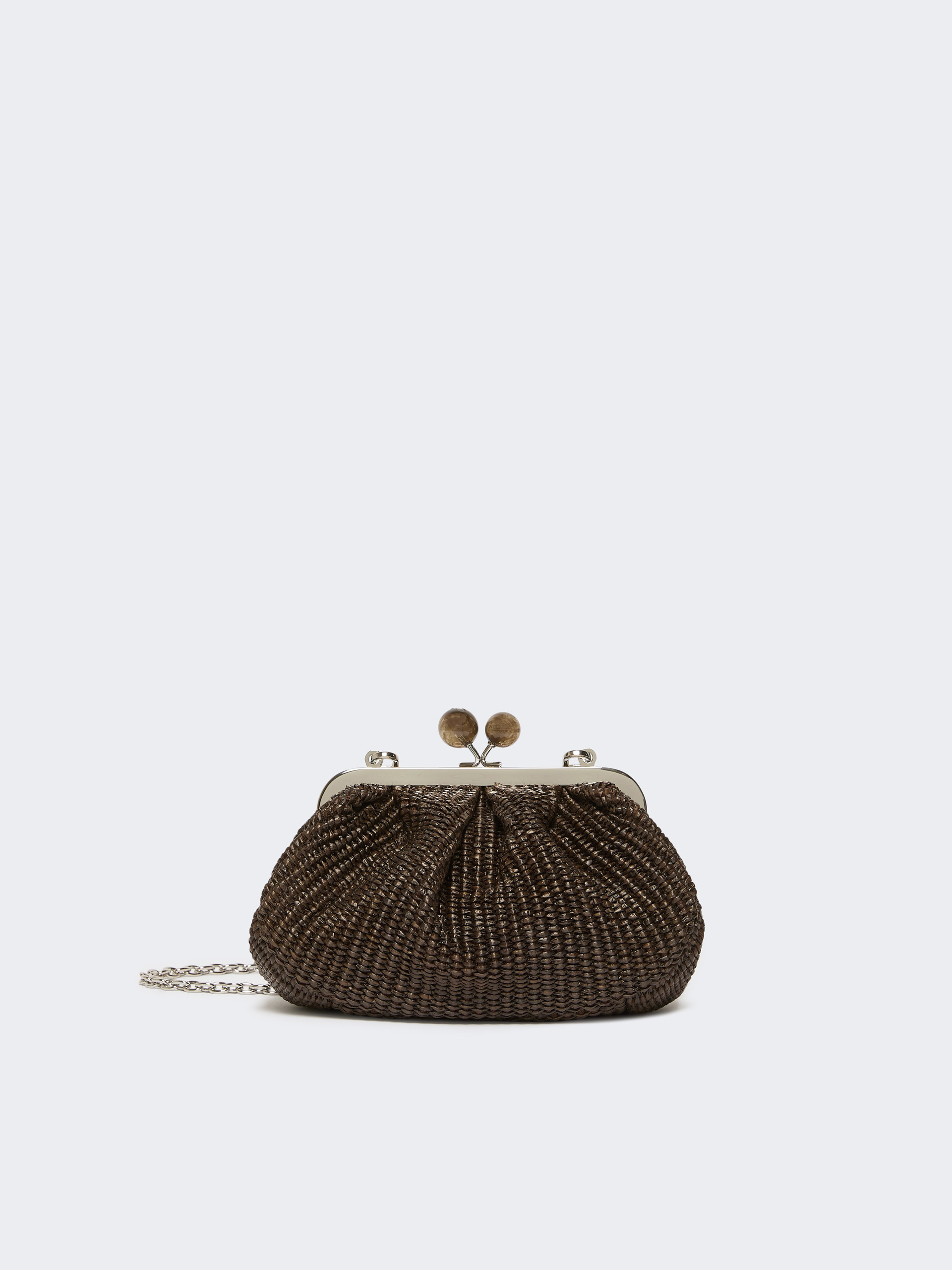 Small raffia-effect Pasticcino Bag - DARK BROWN - Weekend Max Mara