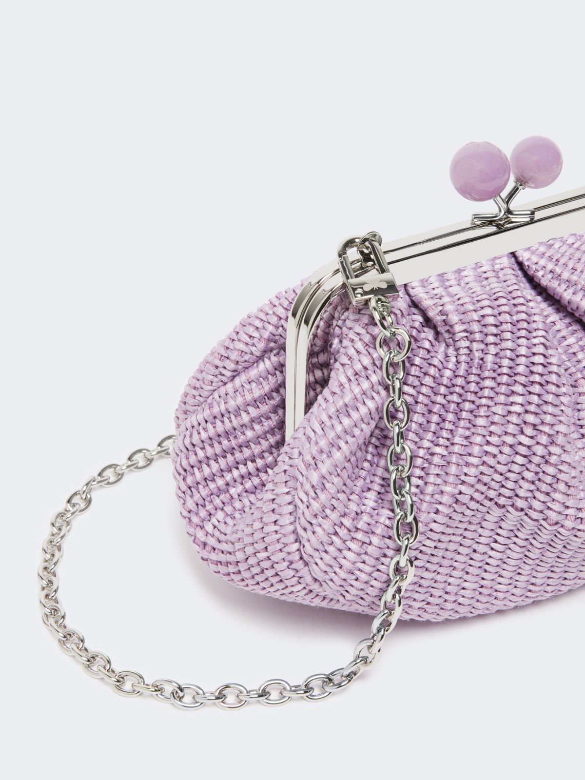 Small raffia-effect Pasticcino Bag - LILAC - Weekend - 4