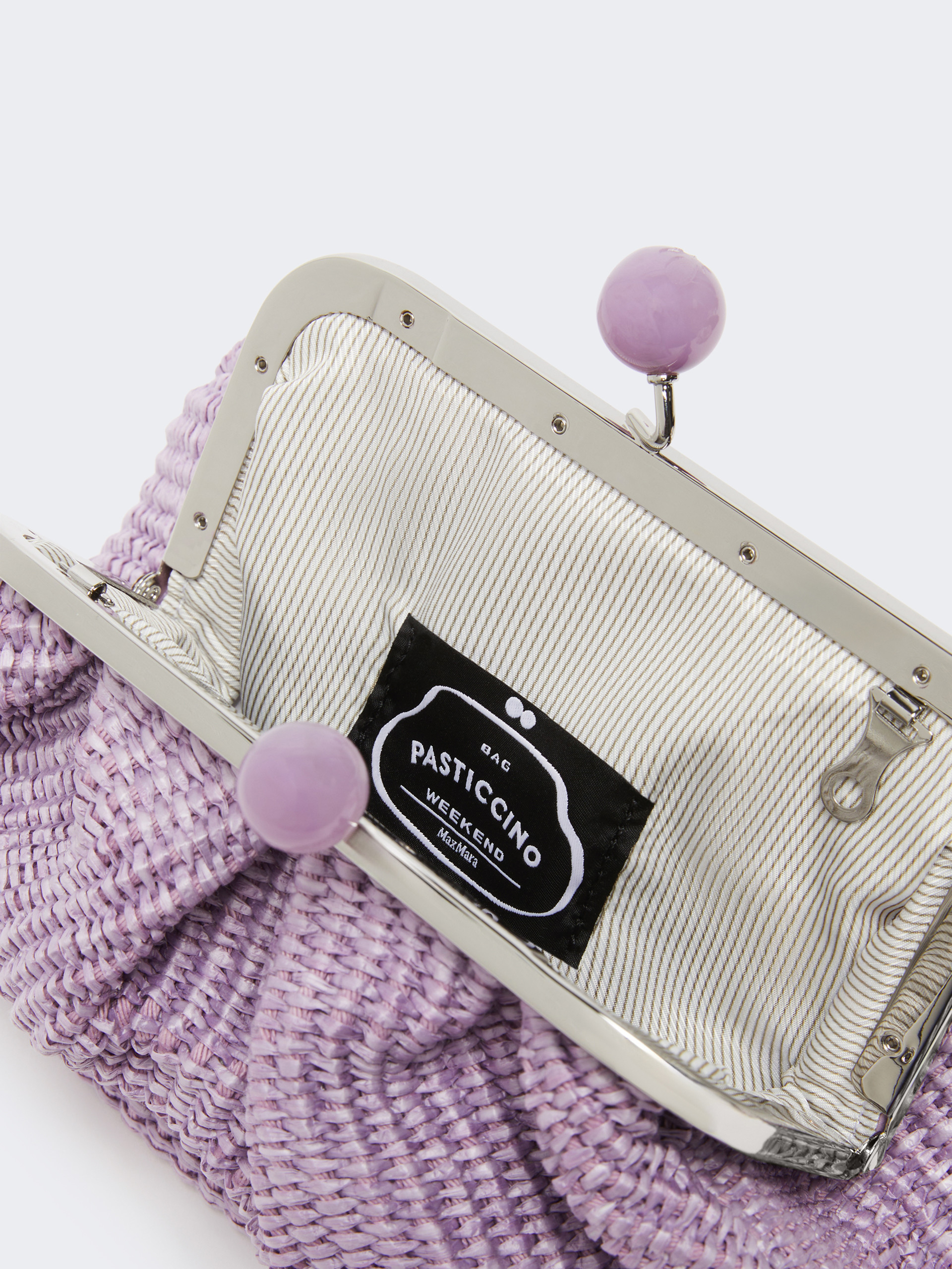 Small raffia-effect Pasticcino Bag - LILAC - Weekend Max Mara - 6