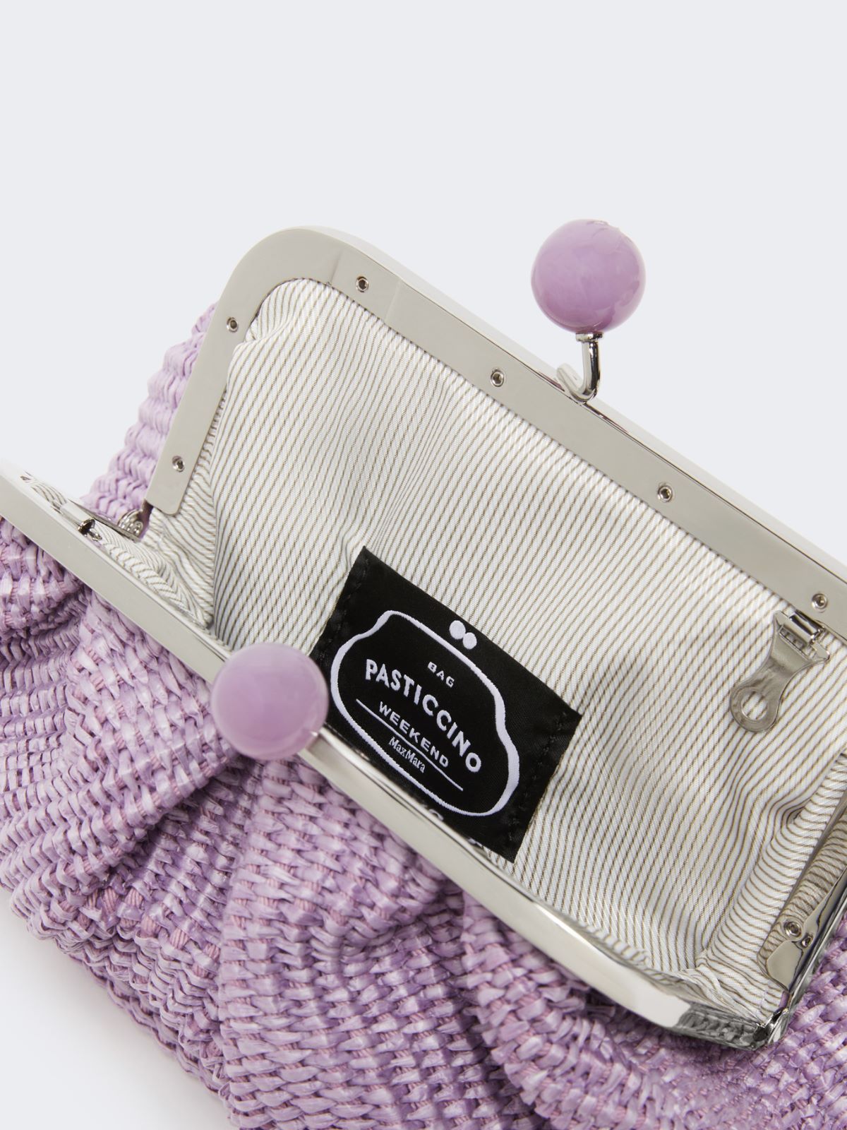 Small raffia-effect Pasticcino Bag - LILAC - Weekend - 6