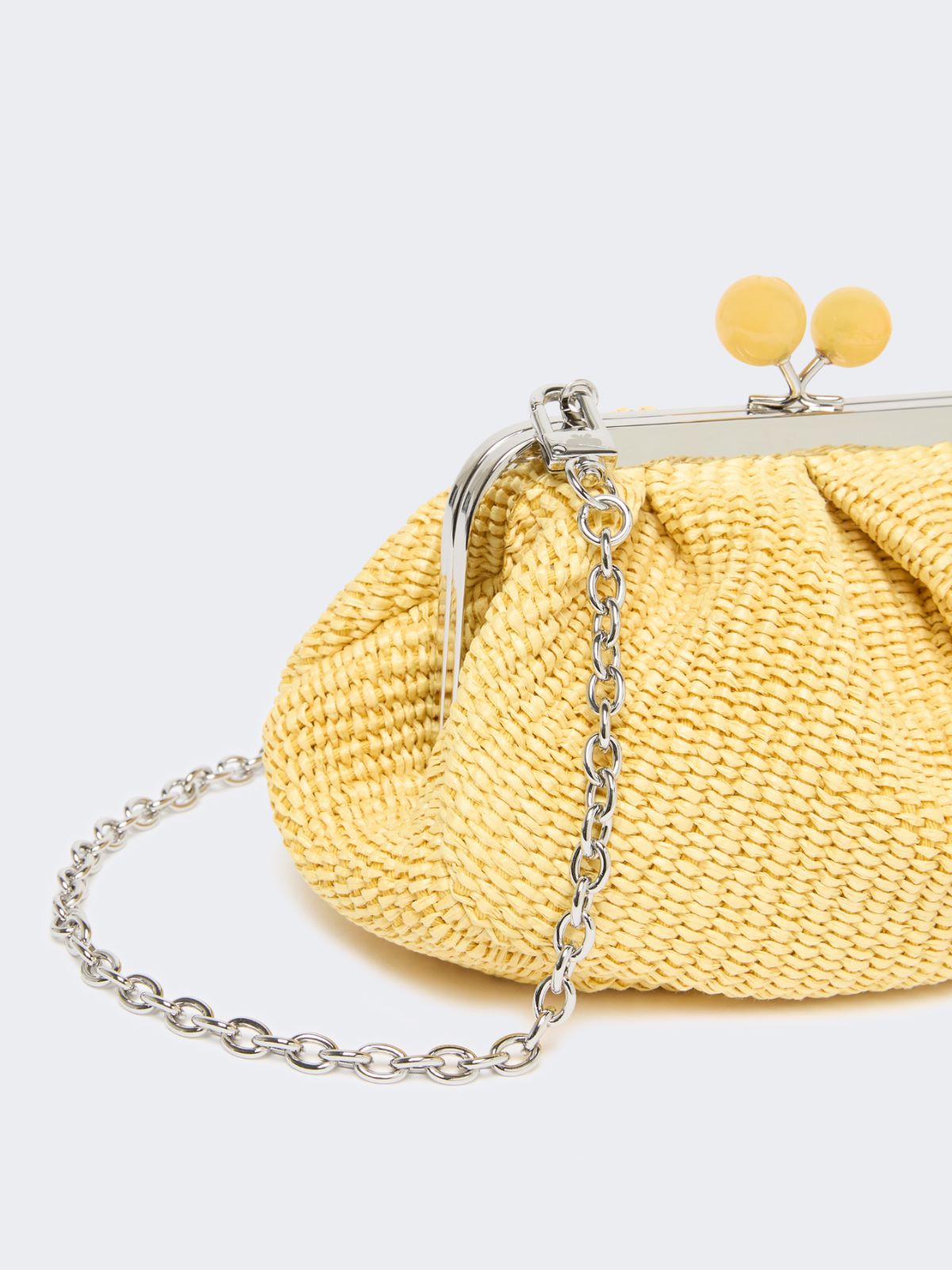 Small raffia-effect Pasticcino Bag - YELLOW - Weekend - 4