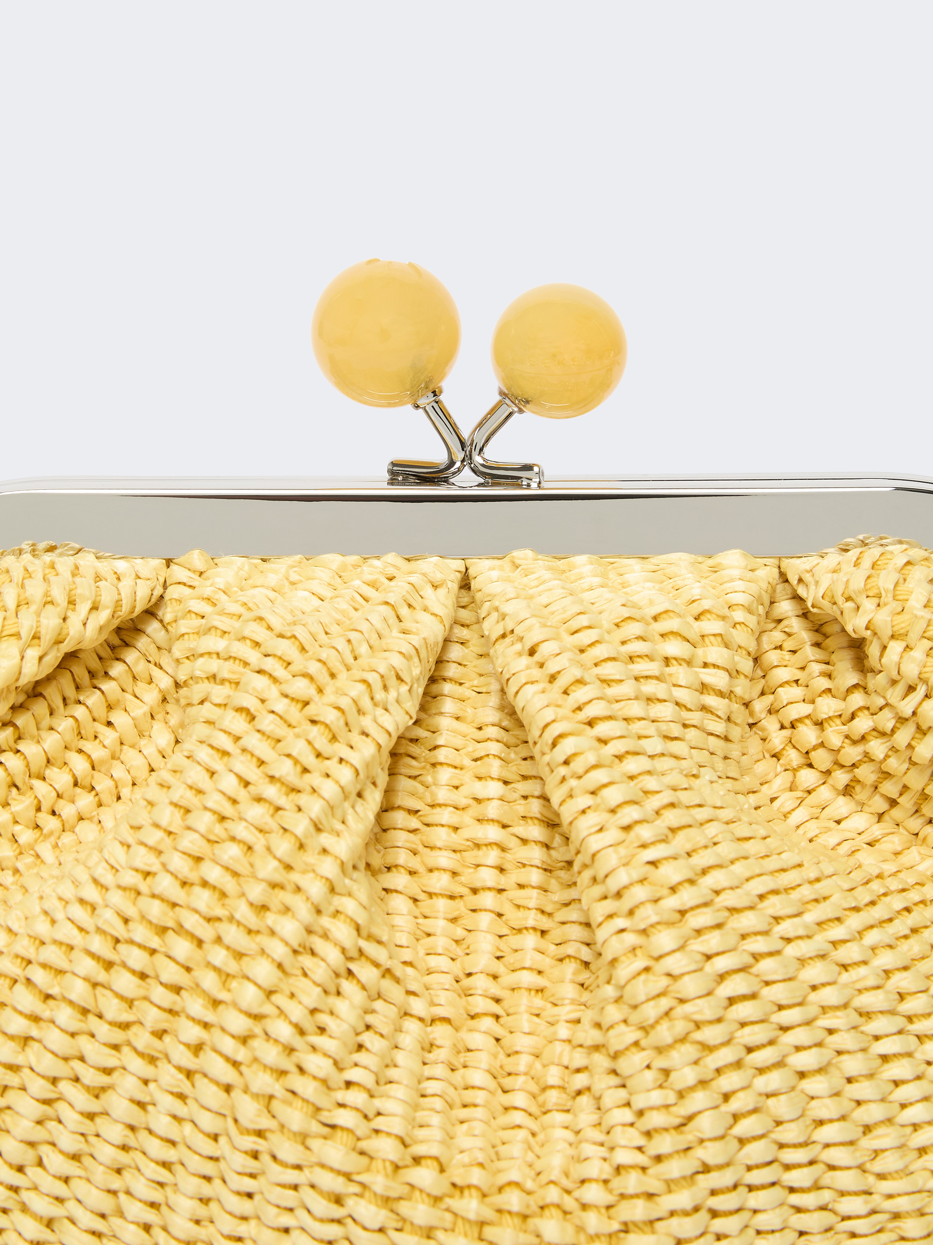 Small raffia-effect Pasticcino Bag - YELLOW - Weekend Max Mara - 5