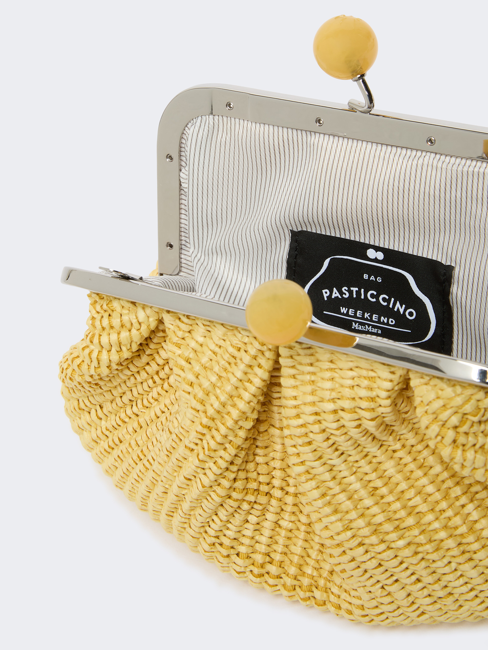 Small raffia-effect Pasticcino Bag - YELLOW - Weekend Max Mara - 6