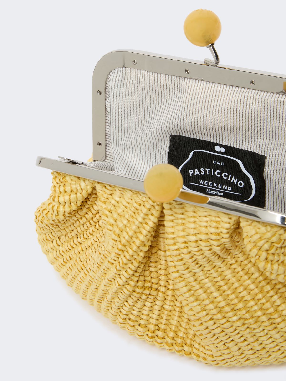 Small raffia-effect Pasticcino Bag - YELLOW - Weekend - 6