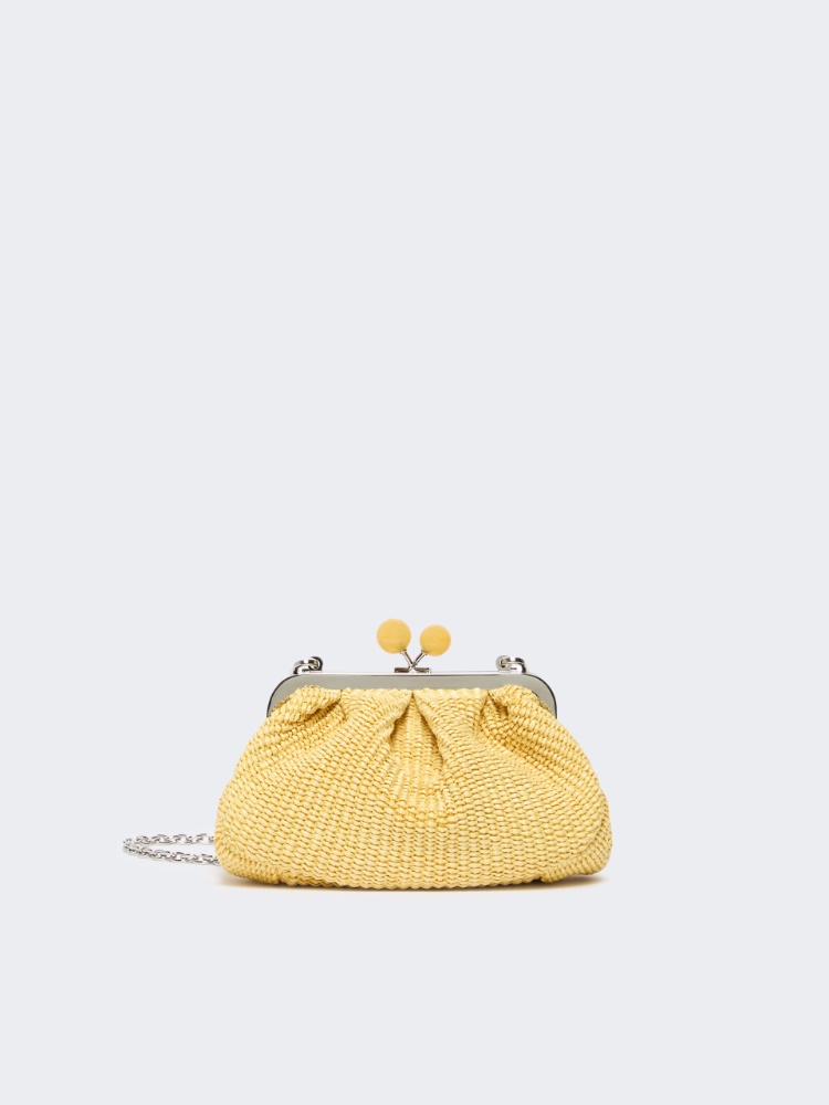 Small raffia-effect Pasticcino Bag - YELLOW - Weekend
