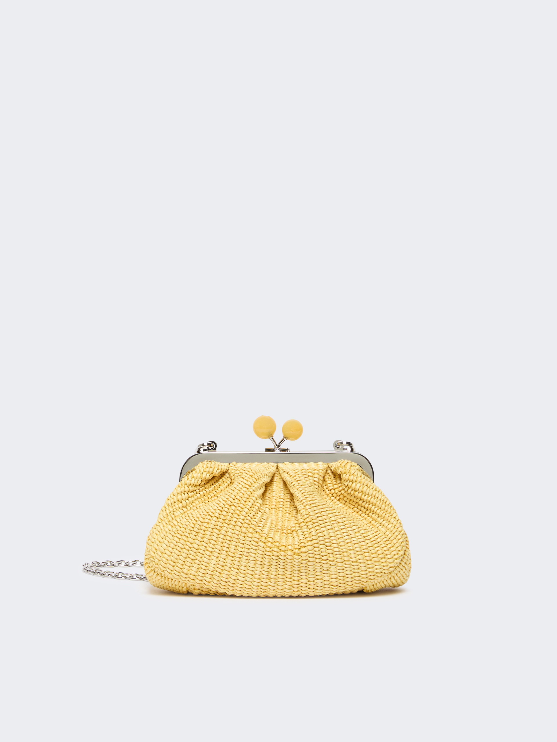 Small raffia-effect Pasticcino Bag - YELLOW - Weekend Max Mara