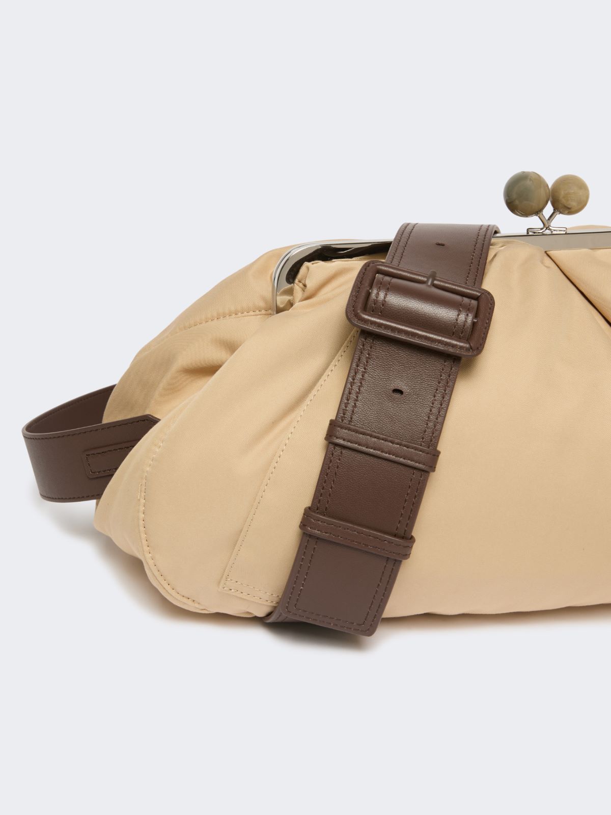 Extra-large padded technical gabardine Pasticcino Bag - BEIGE - Weekend - 4