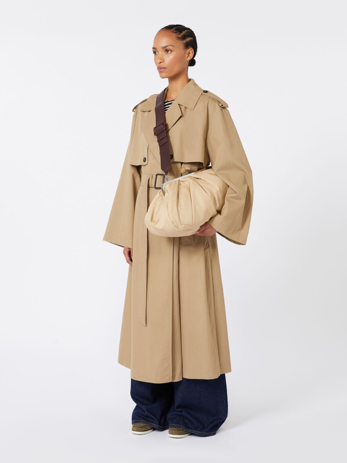 Extra-large padded technical gabardine Pasticcino Bag - BEIGE - Weekend - 8